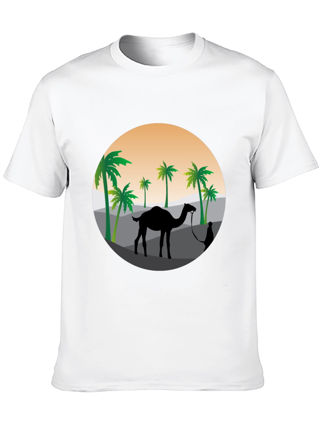 Desert Camel Silhouette Graphic T-Shirt