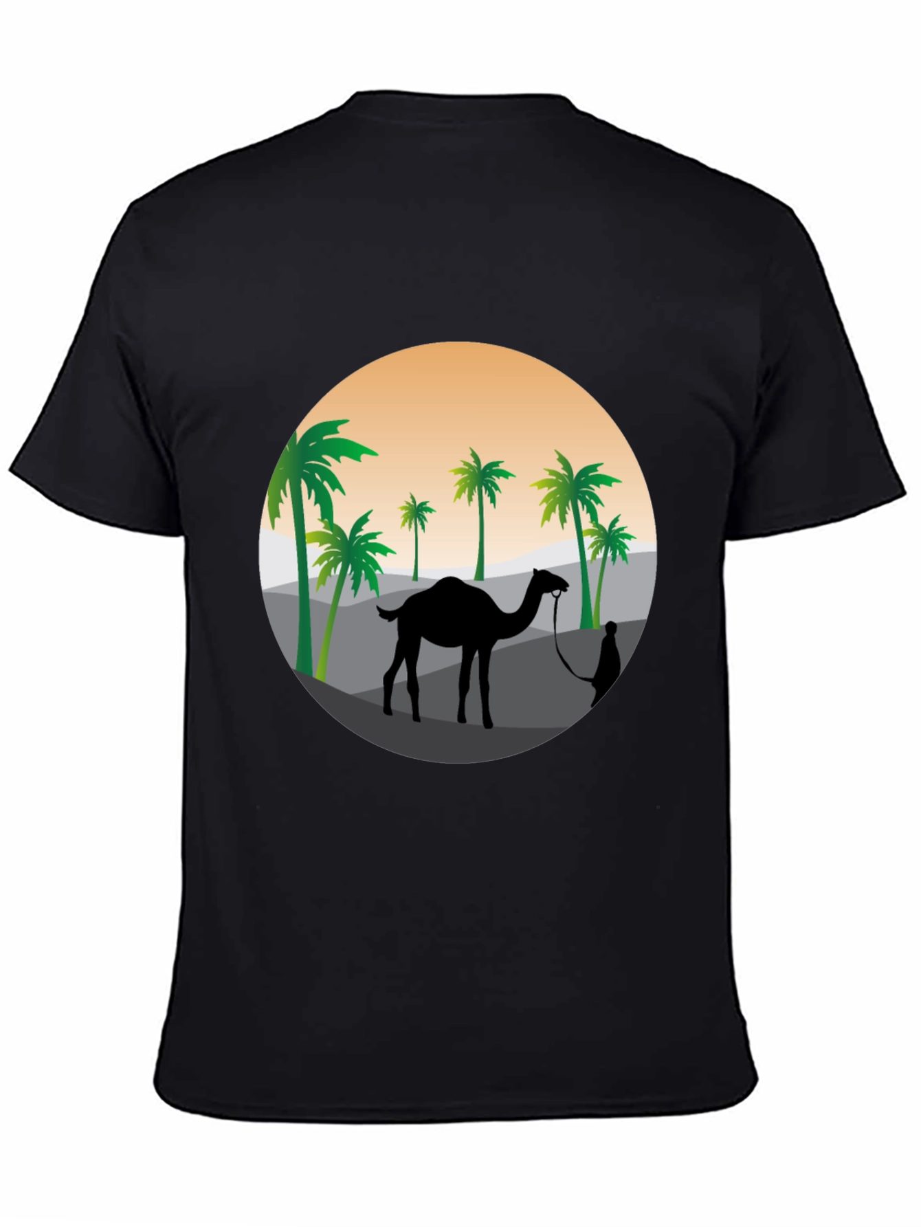Desert Camel Silhouette Graphic T-Shirt
