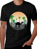 Desert Camel Silhouette Graphic T-Shirt