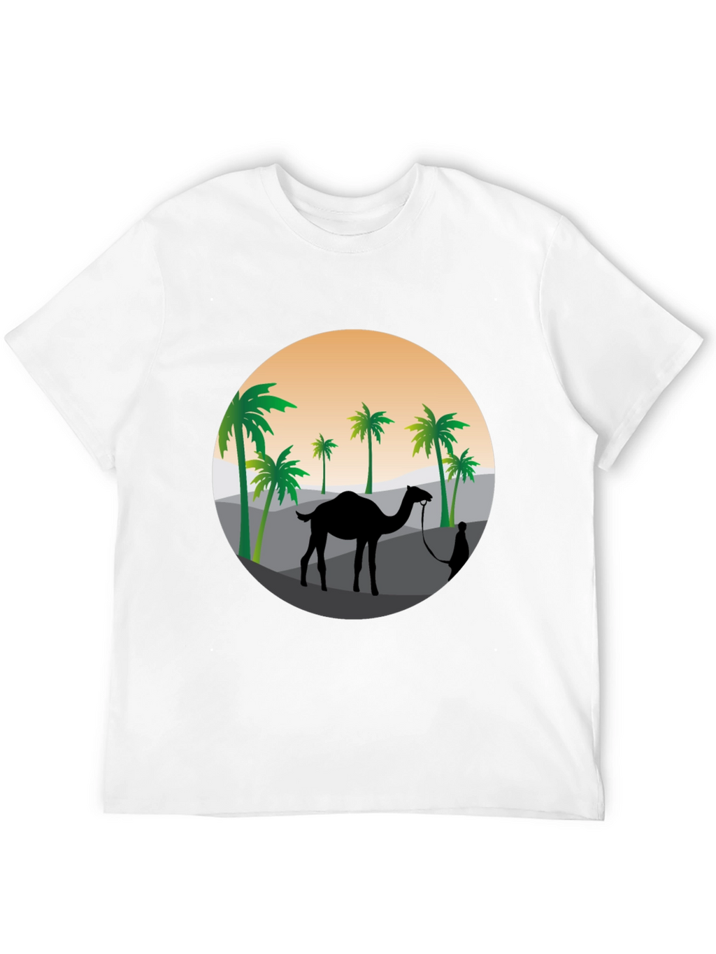 Desert Camel Silhouette Graphic T-Shirt