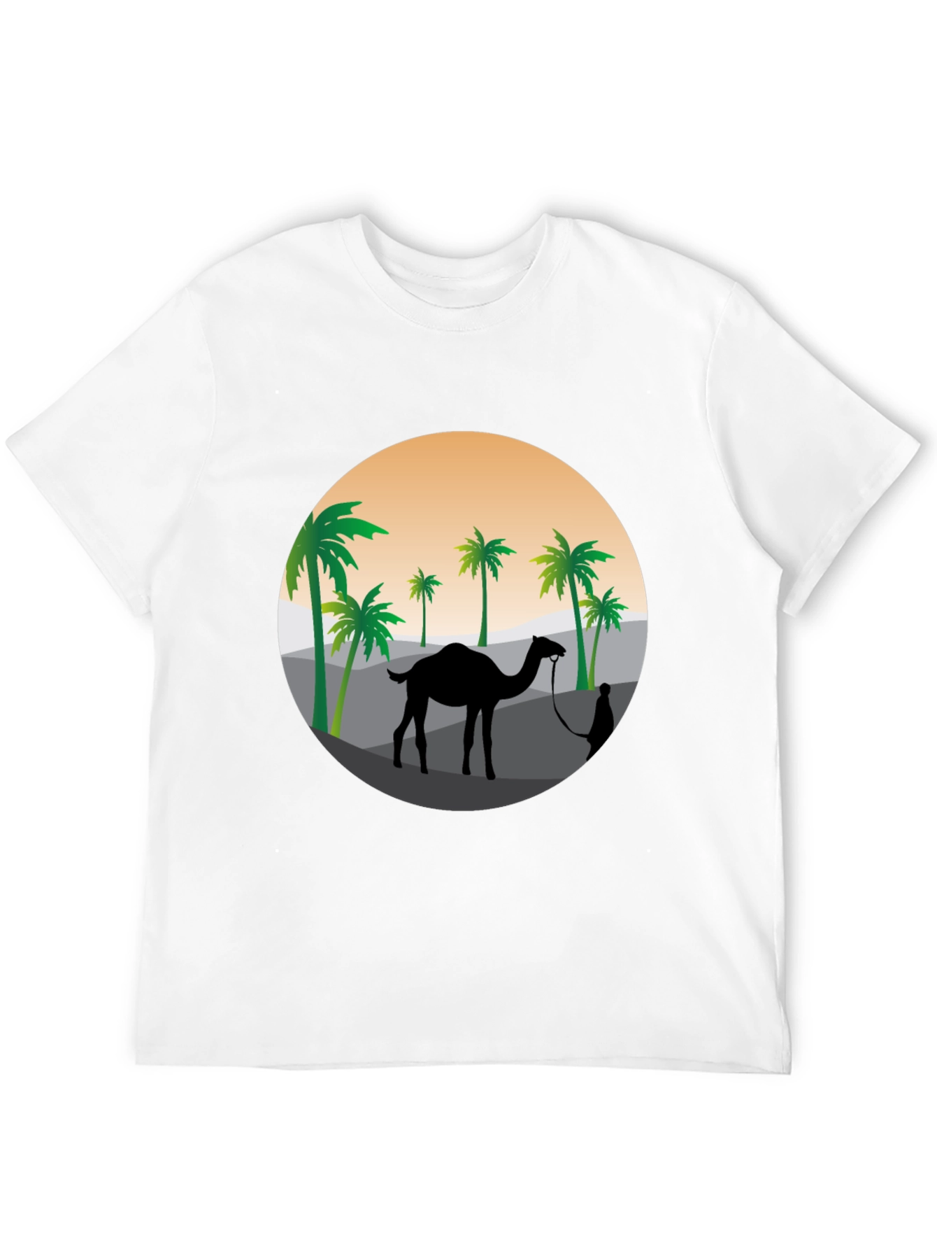 Desert Camel Silhouette Graphic T-Shirt