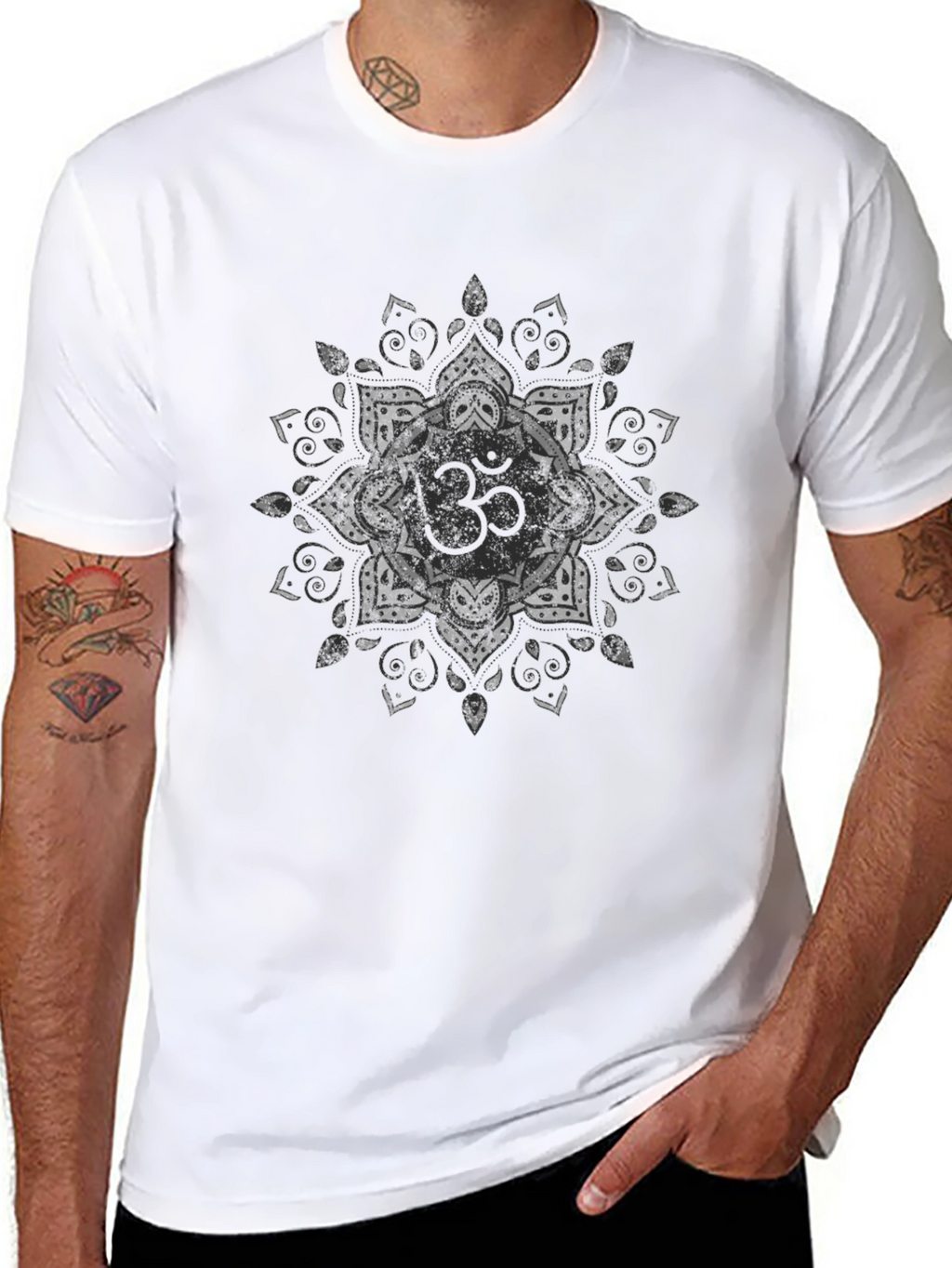 Om Mandala Graphic Black T-Shirt