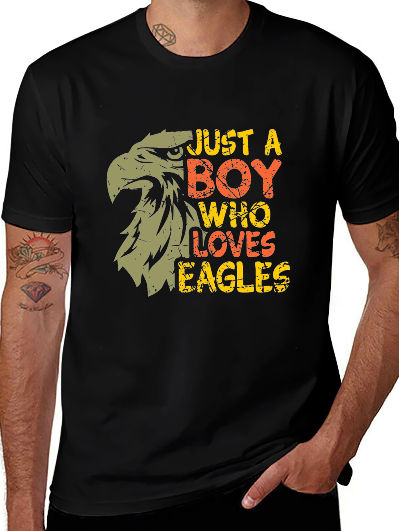 Just a Boy Who Loves Eagles Graphic T-Shirt