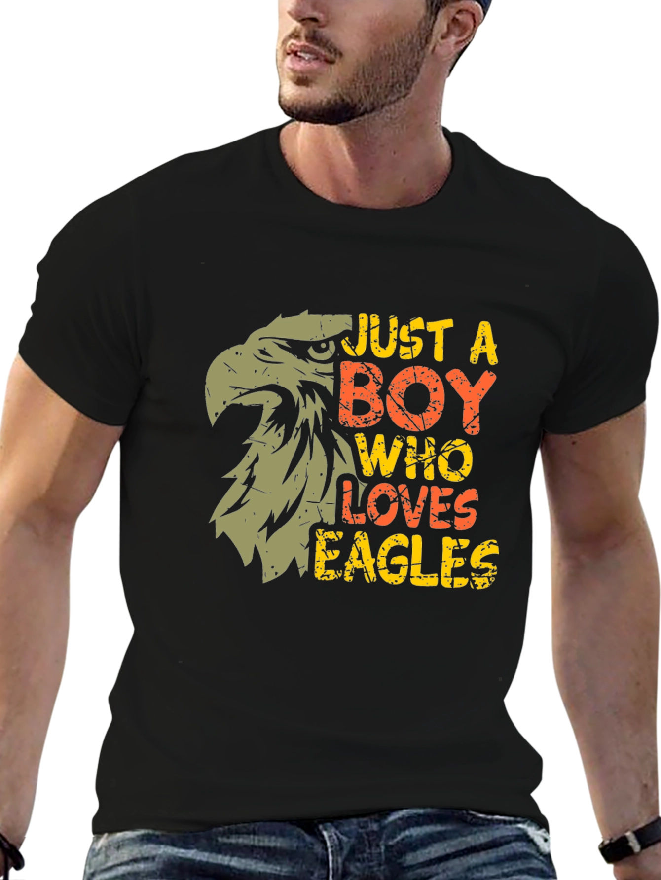 Just a Boy Who Loves Eagles Graphic T-Shirt