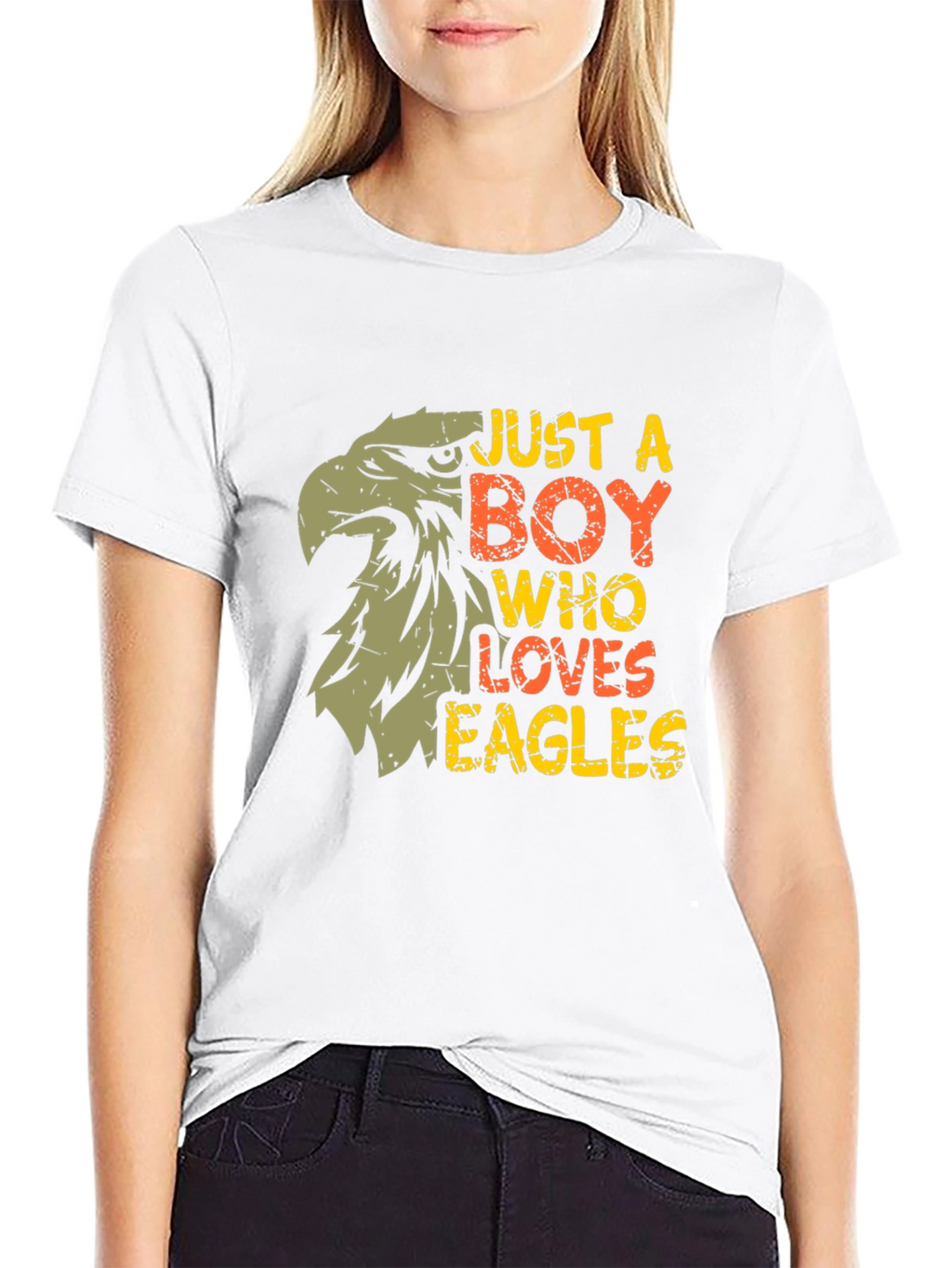 Just a Boy Who Loves Eagles Graphic T-Shirt