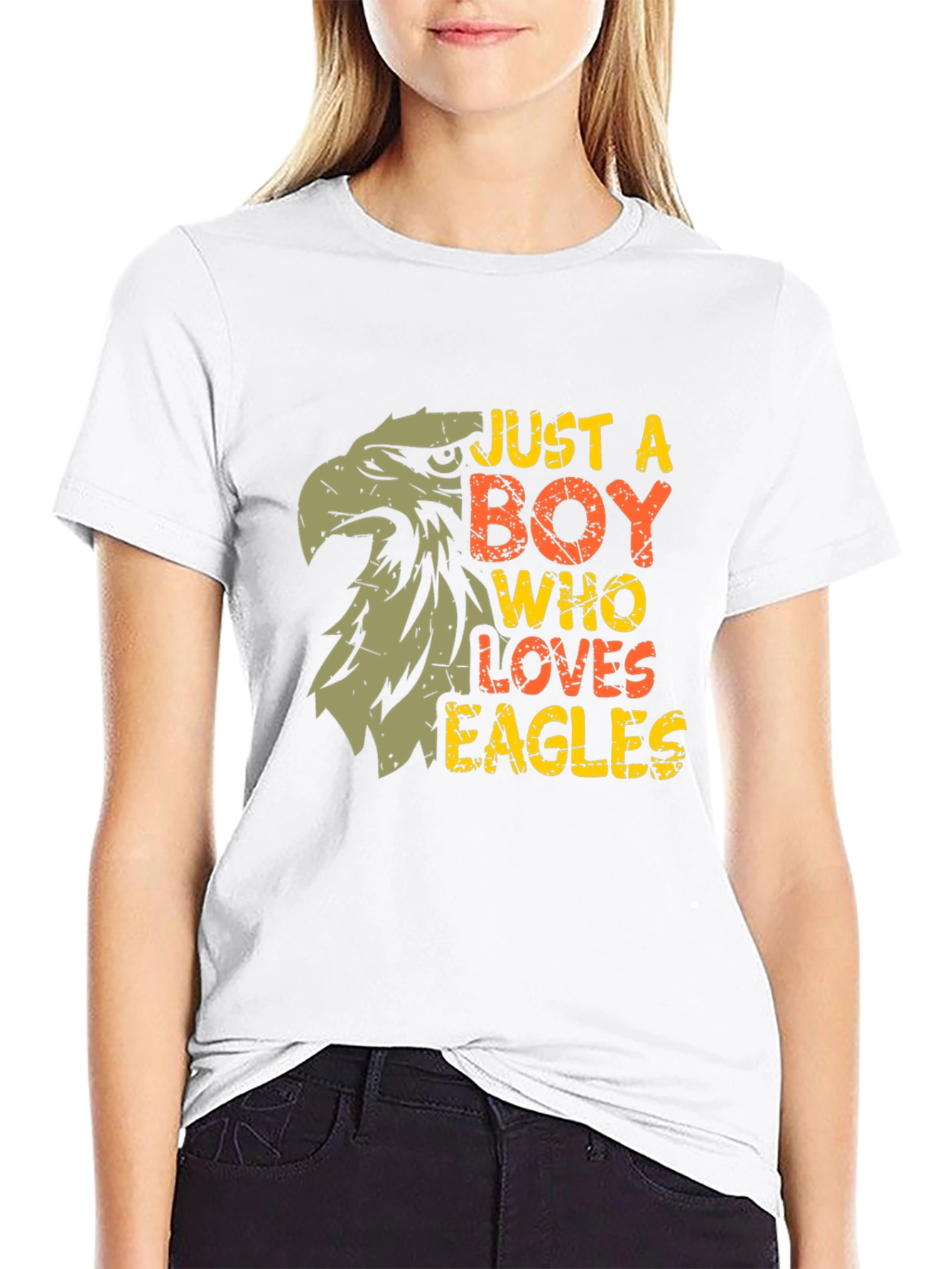 Just a Boy Who Loves Eagles Graphic T-Shirt