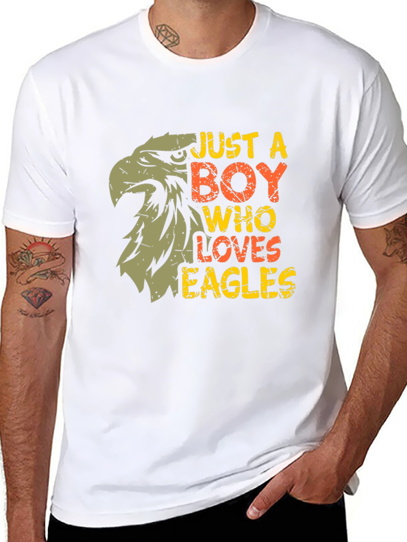 Just a Boy Who Loves Eagles Graphic T-Shirt