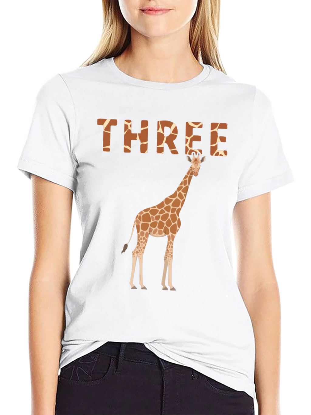 Three Giraffe Birthday T-Shirt
