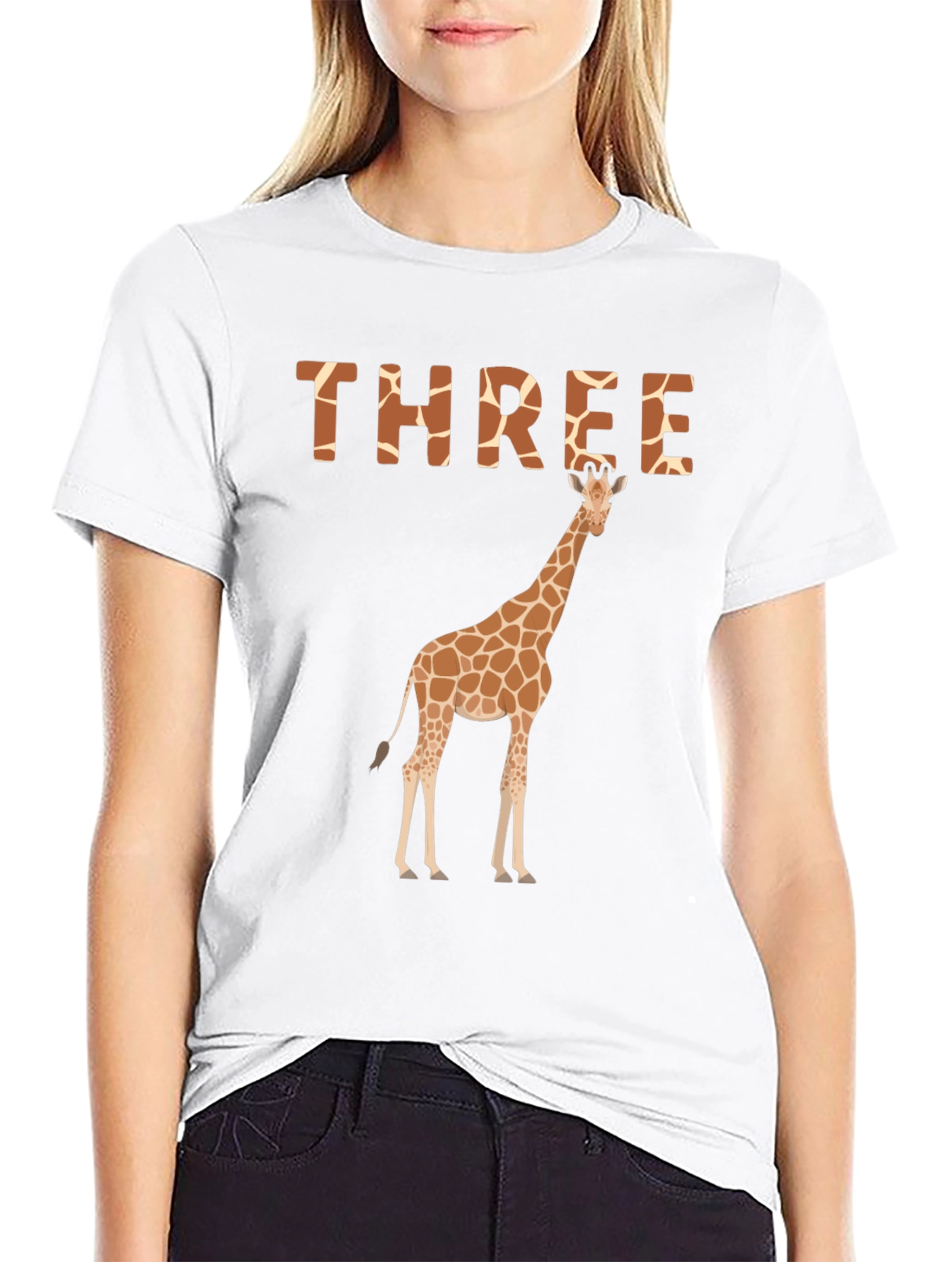 Three Giraffe Birthday T-Shirt