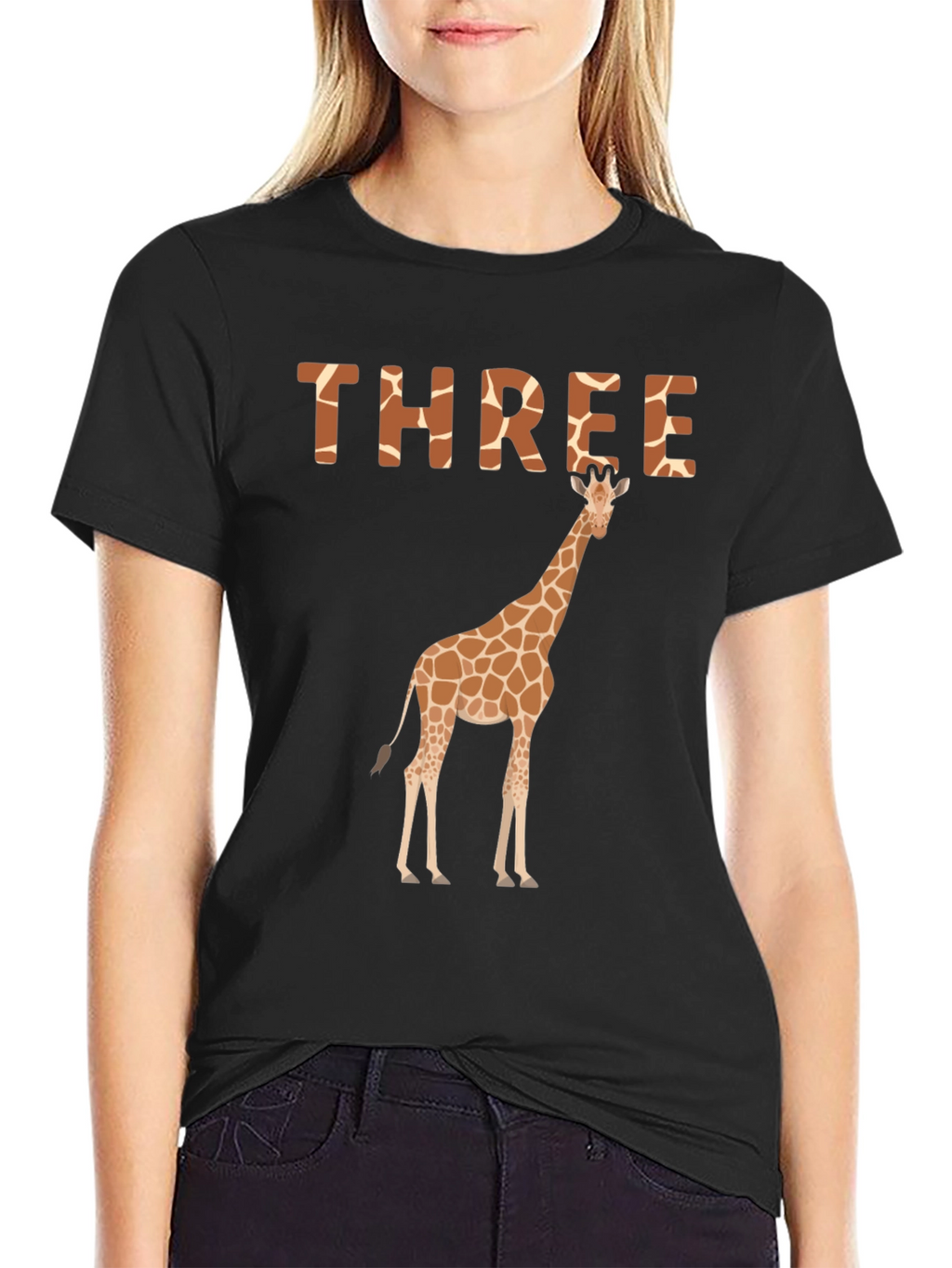 Three Giraffe Birthday T-Shirt