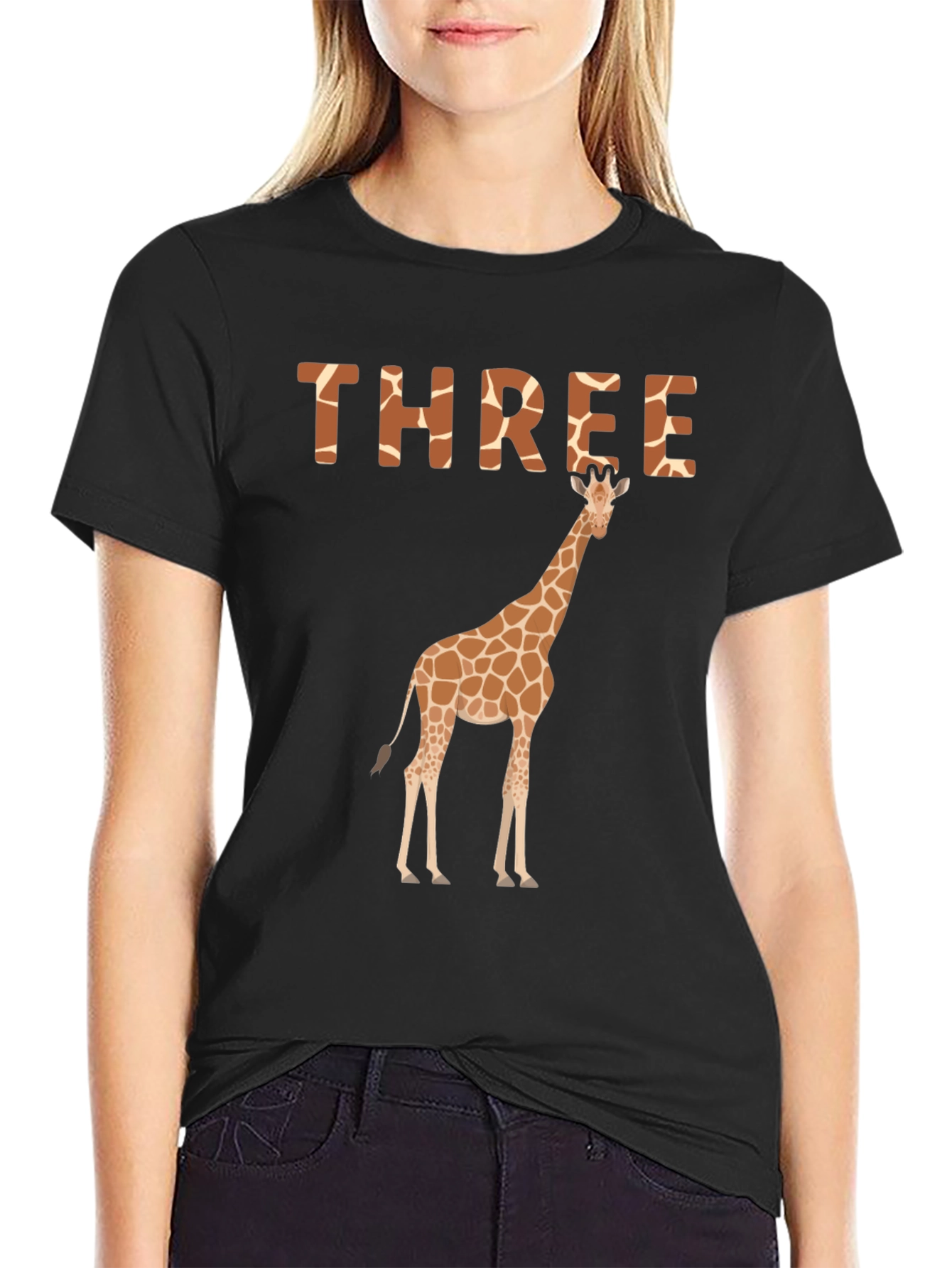 Three Giraffe Birthday T-Shirt