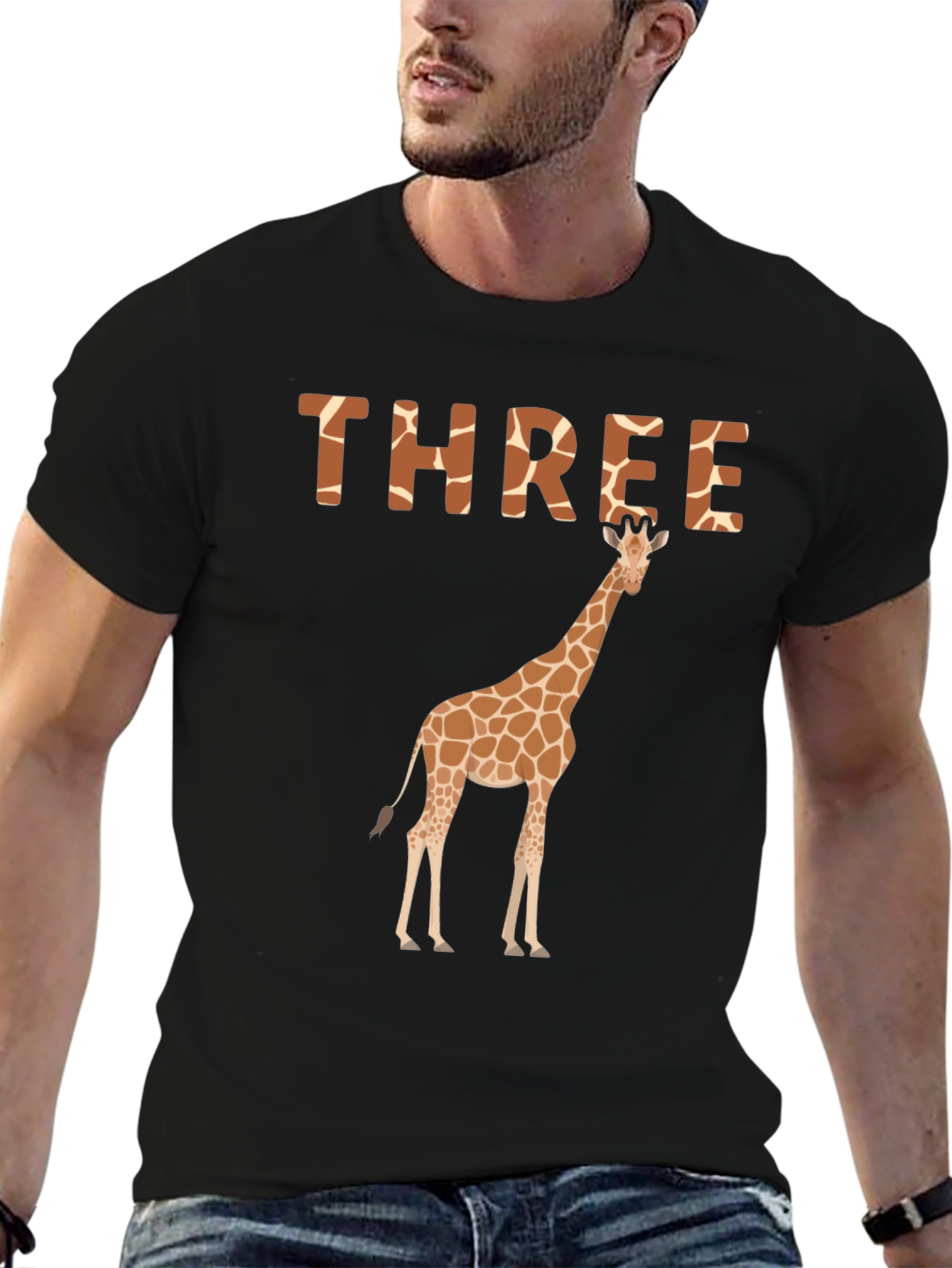 Three Giraffe Birthday T-Shirt