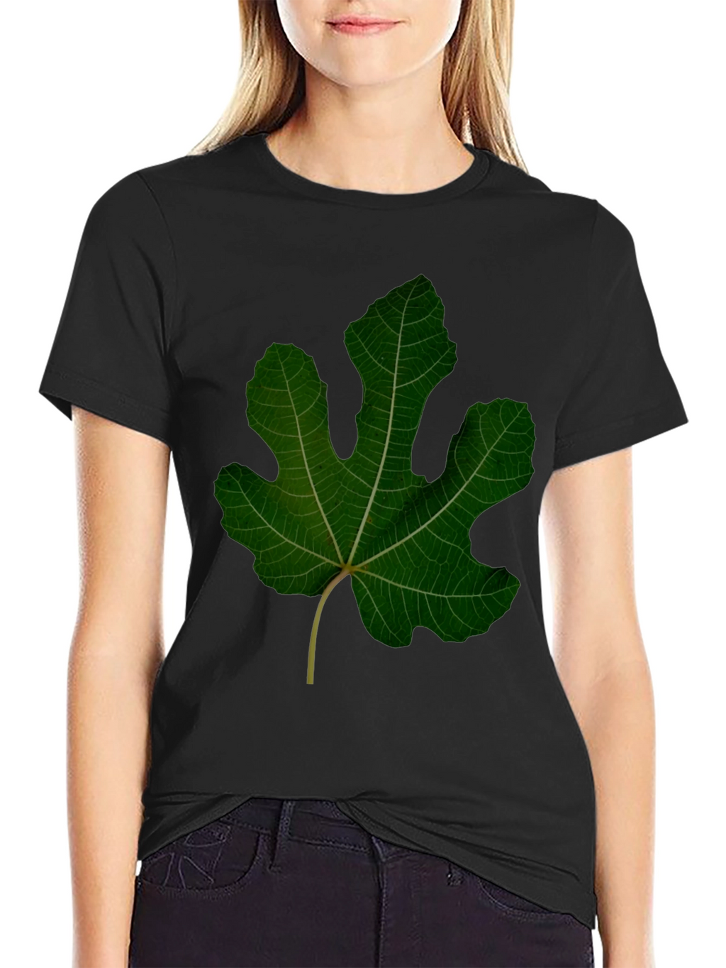 Leaf Graphic Black Tee
