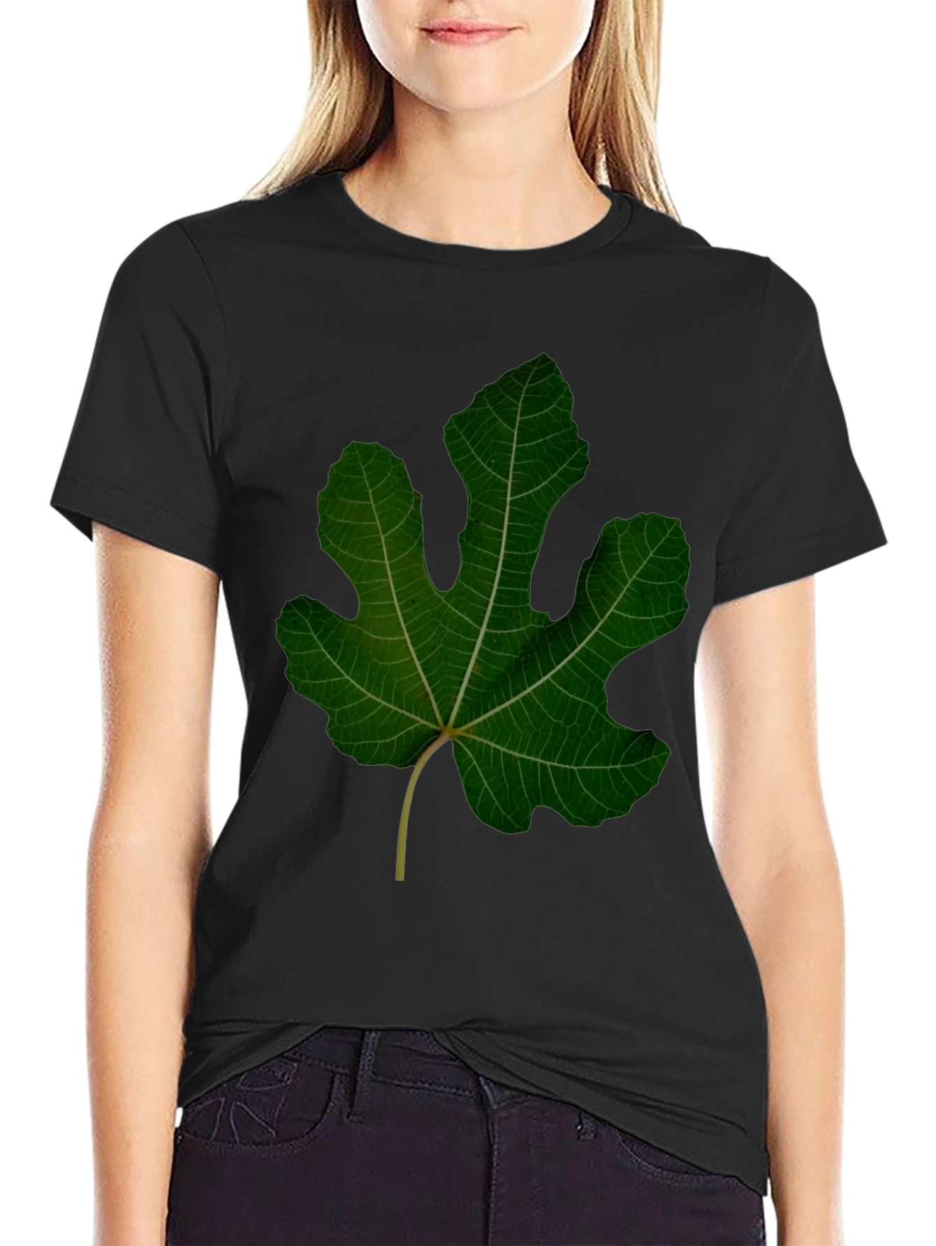 Leaf Graphic Black Tee