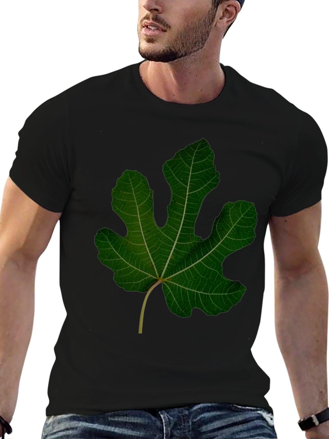 Leaf Graphic Black Tee