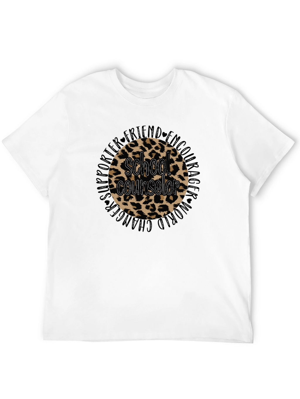 School Counselor Leopard Print T-Shirt