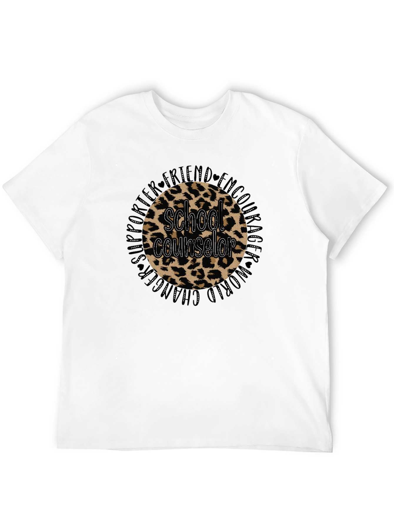 School Counselor Leopard Print T-Shirt