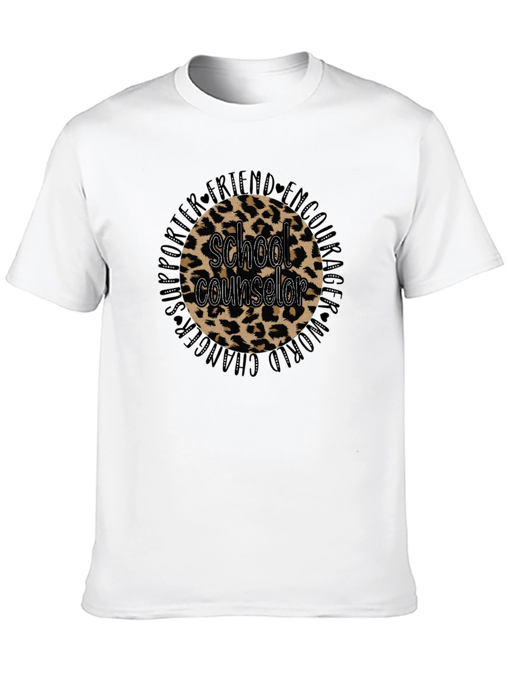 School Counselor Leopard Print T-Shirt