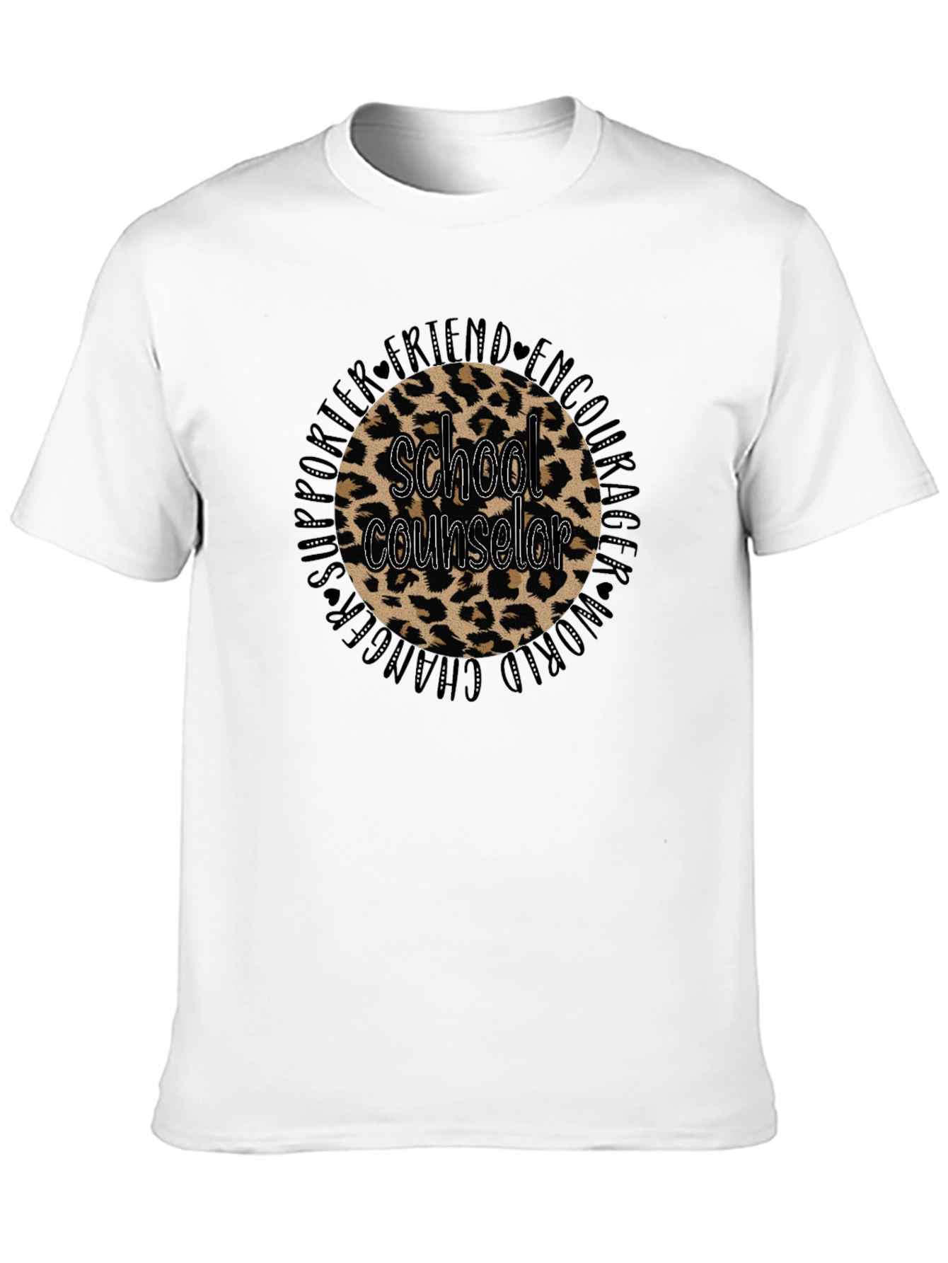 School Counselor Leopard Print T-Shirt