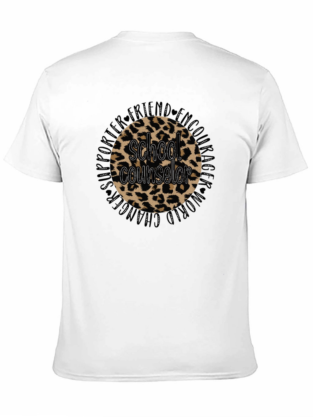 School Counselor Leopard Print T-Shirt