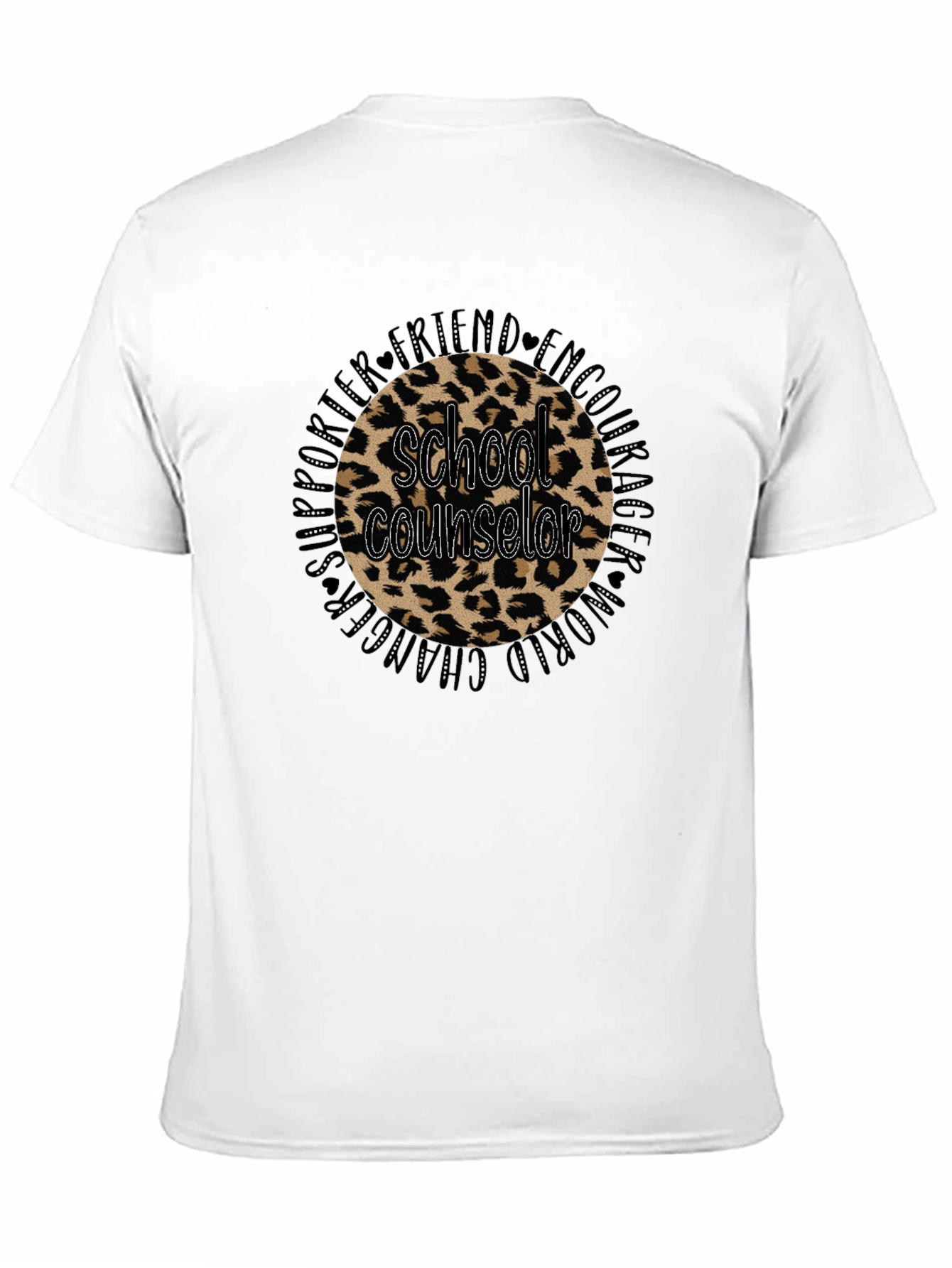 School Counselor Leopard Print T-Shirt
