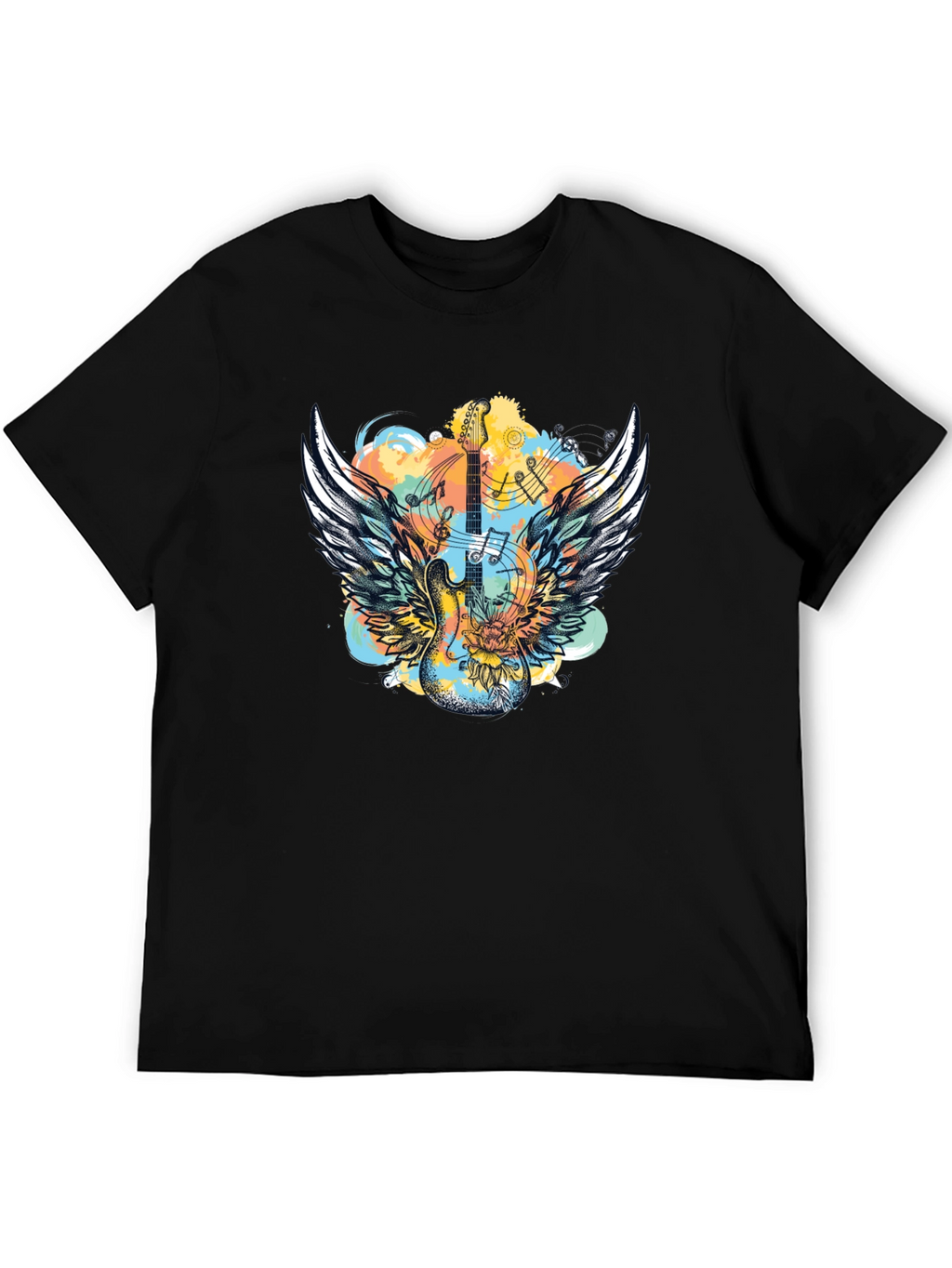 Winged Guitar T-Shirt - Rocker Style