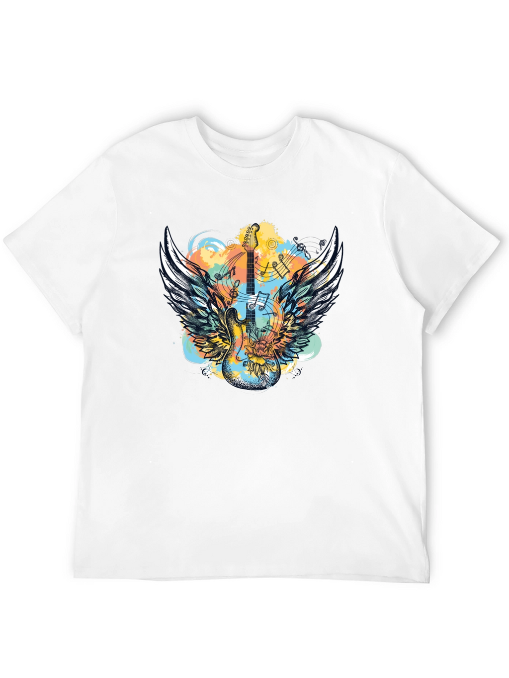 Winged Guitar T-Shirt - Rocker Style