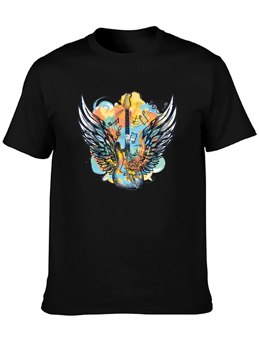 Winged Guitar T-Shirt - Rocker Style