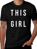 This Girl Graphic Tee - Black Cotton T-Shirt