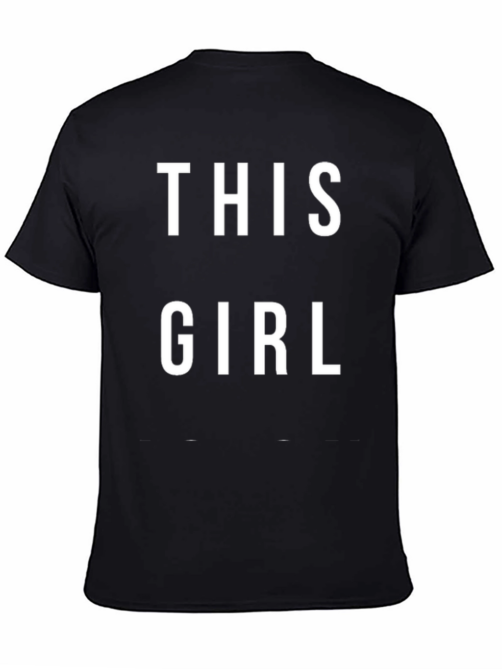 This Girl Graphic Tee - Black Cotton T-Shirt