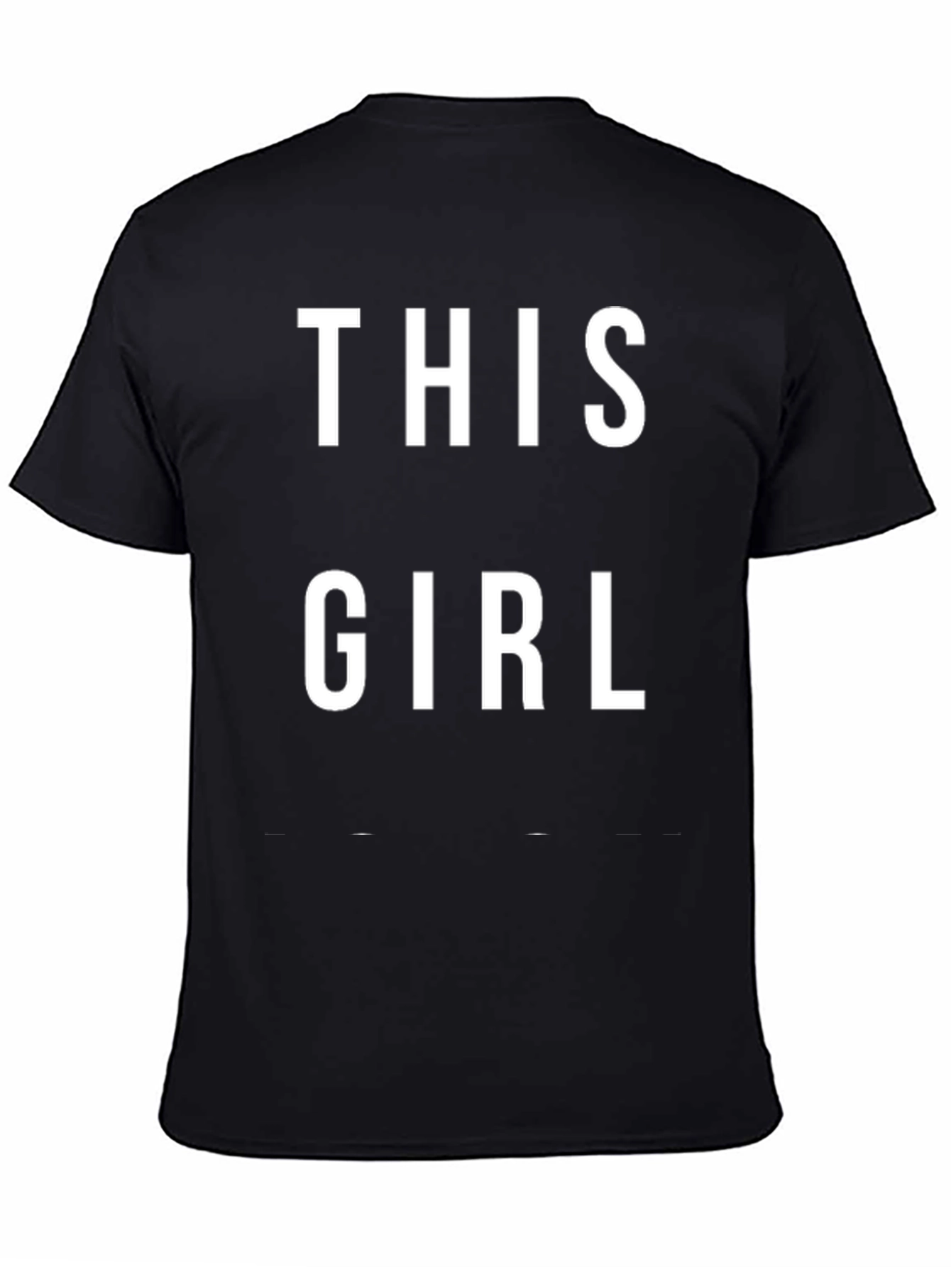 This Girl Graphic Tee - Black Cotton T-Shirt
