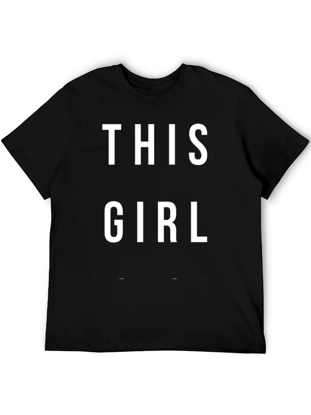 This Girl Graphic Tee - Black Cotton T-Shirt
