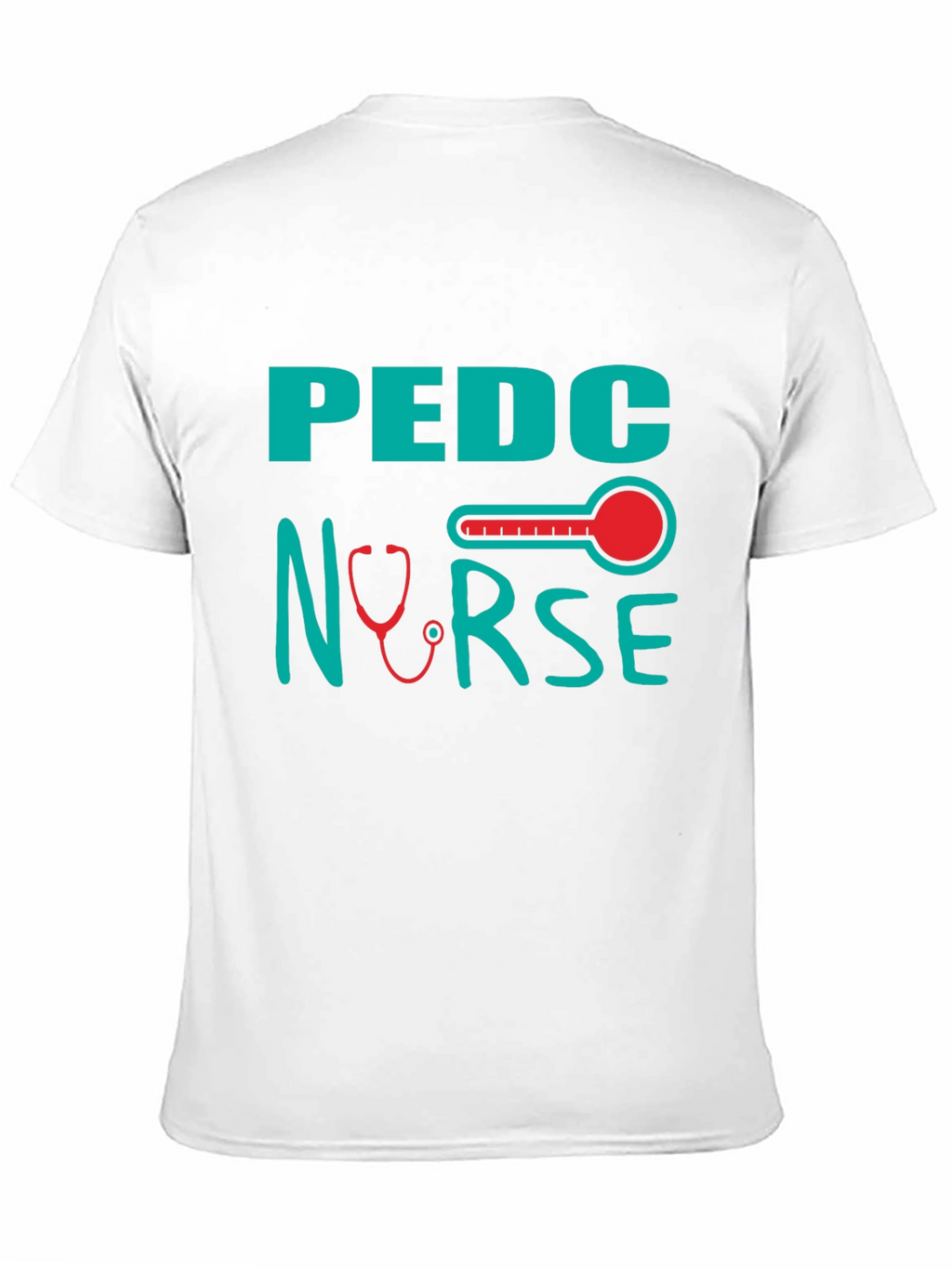 Pediatric Nurse T-Shirt - Stethoscope & Thermometer Design