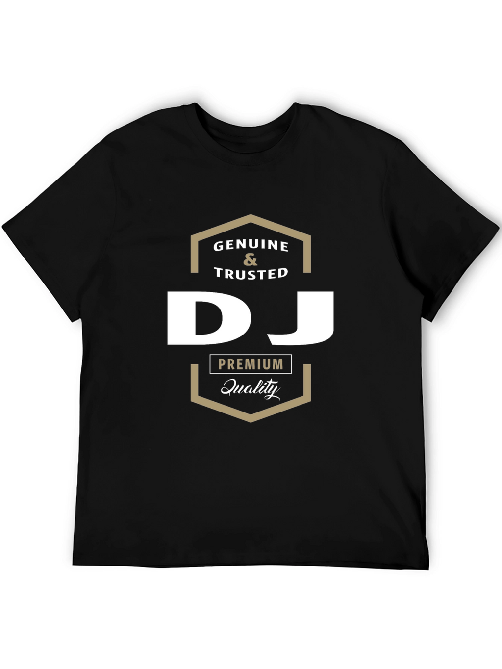 Genuine & Trusted DJ Premium Quality Black T-Shirt