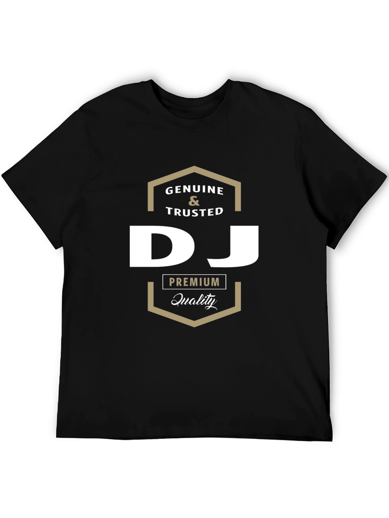 Genuine & Trusted DJ Premium Quality Black T-Shirt