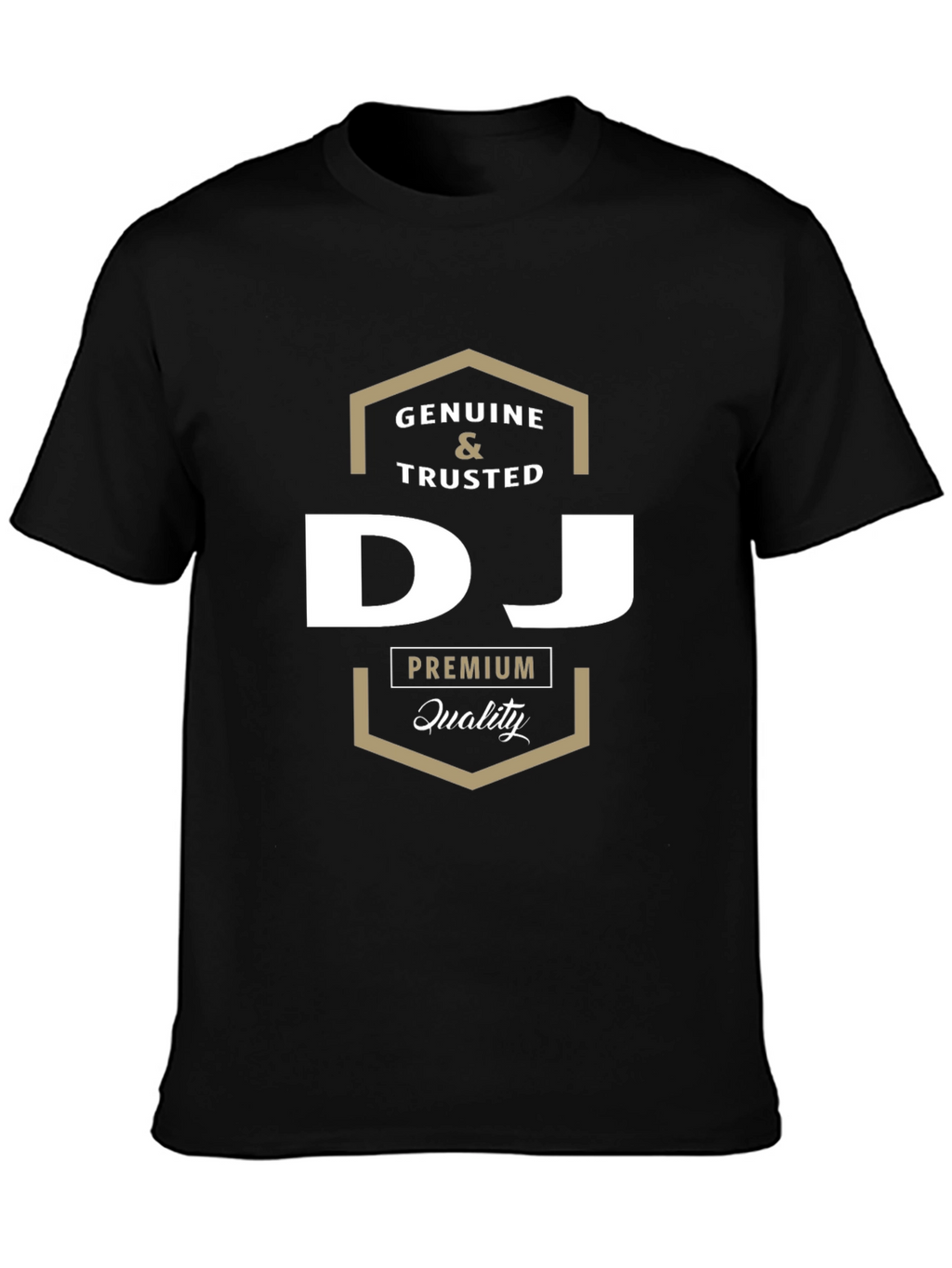 Genuine & Trusted DJ Premium Quality Black T-Shirt