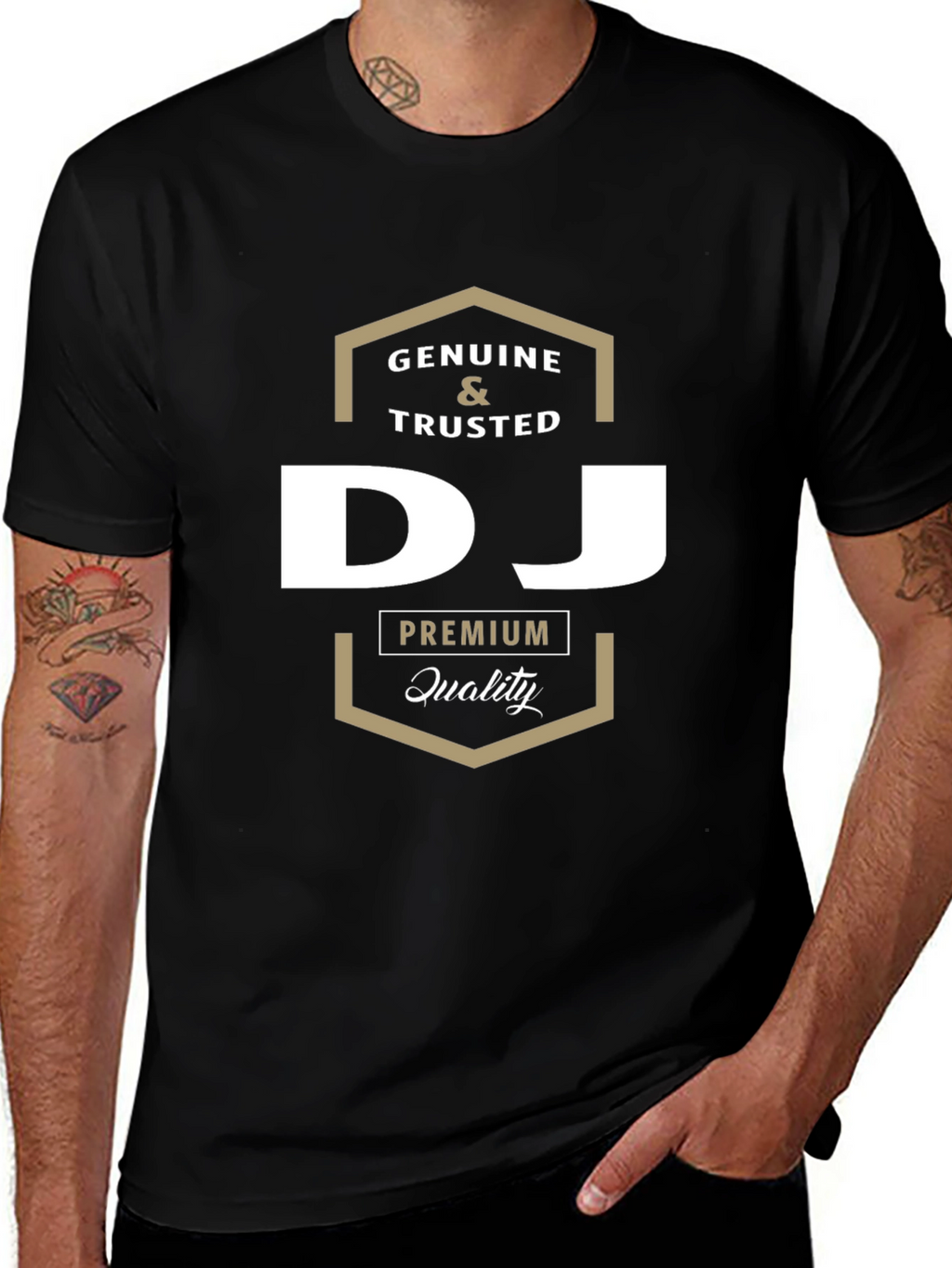 Genuine & Trusted DJ Premium Quality Black T-Shirt