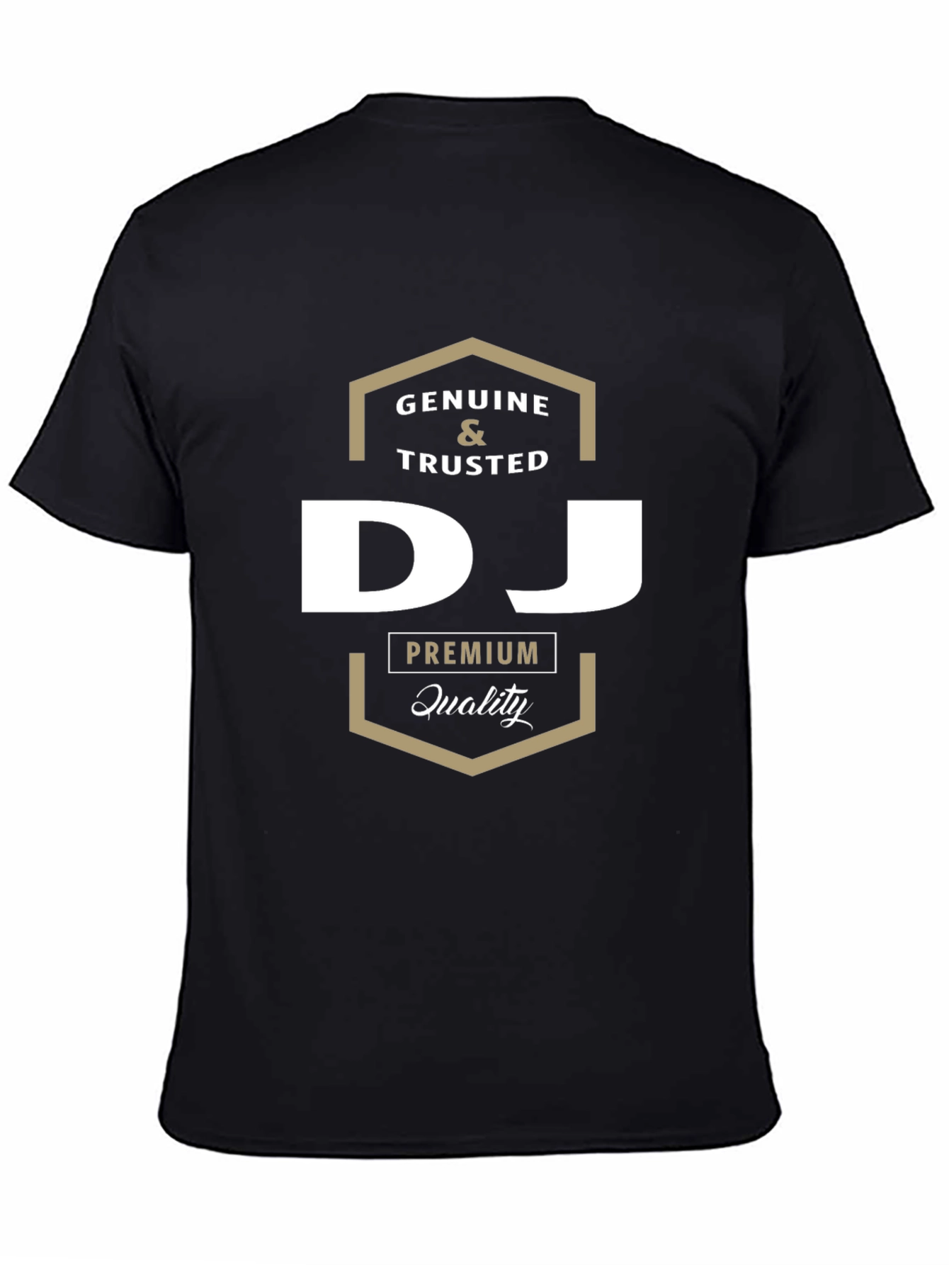 Genuine & Trusted DJ Premium Quality Black T-Shirt