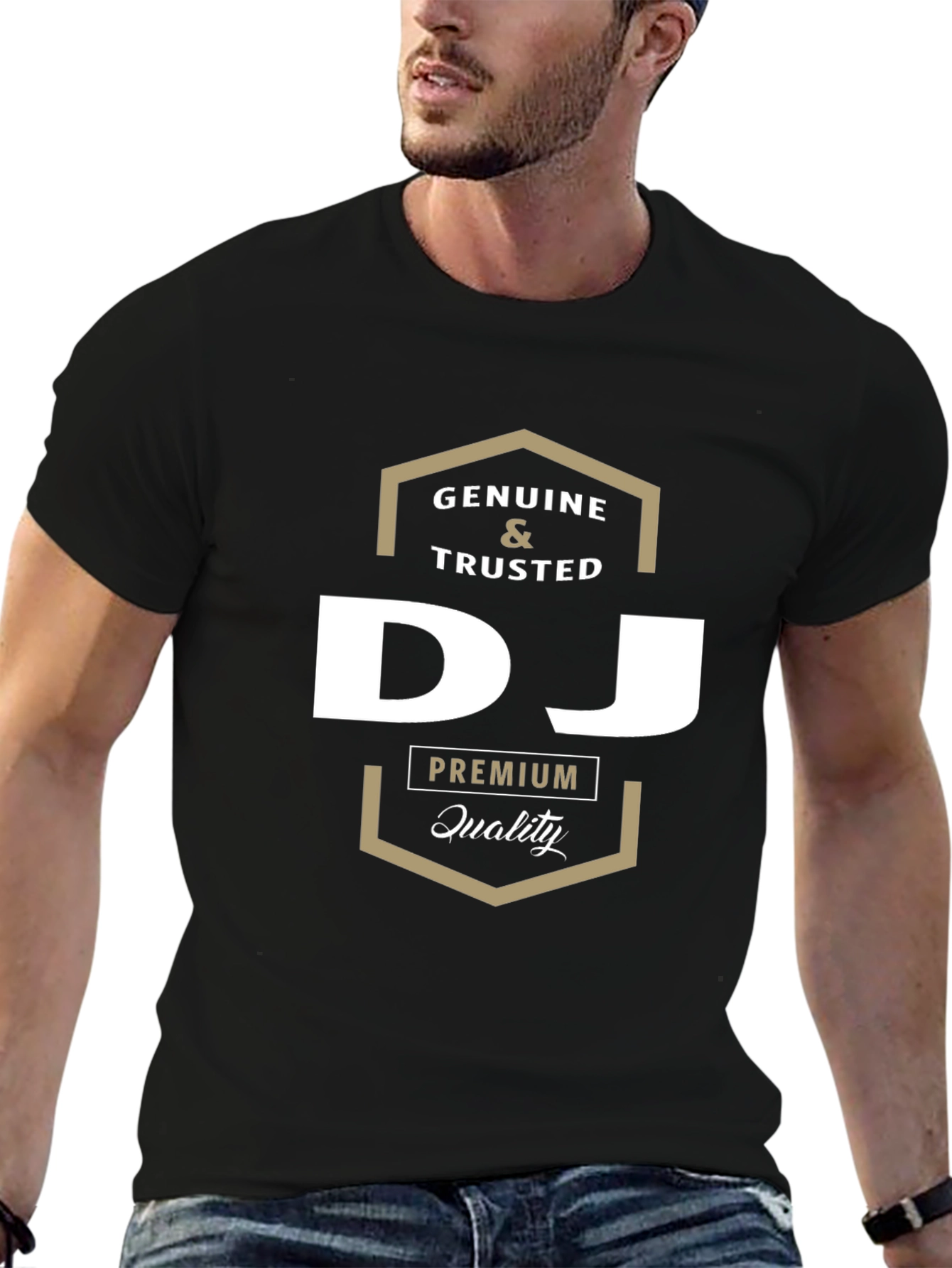 Genuine & Trusted DJ Premium Quality Black T-Shirt