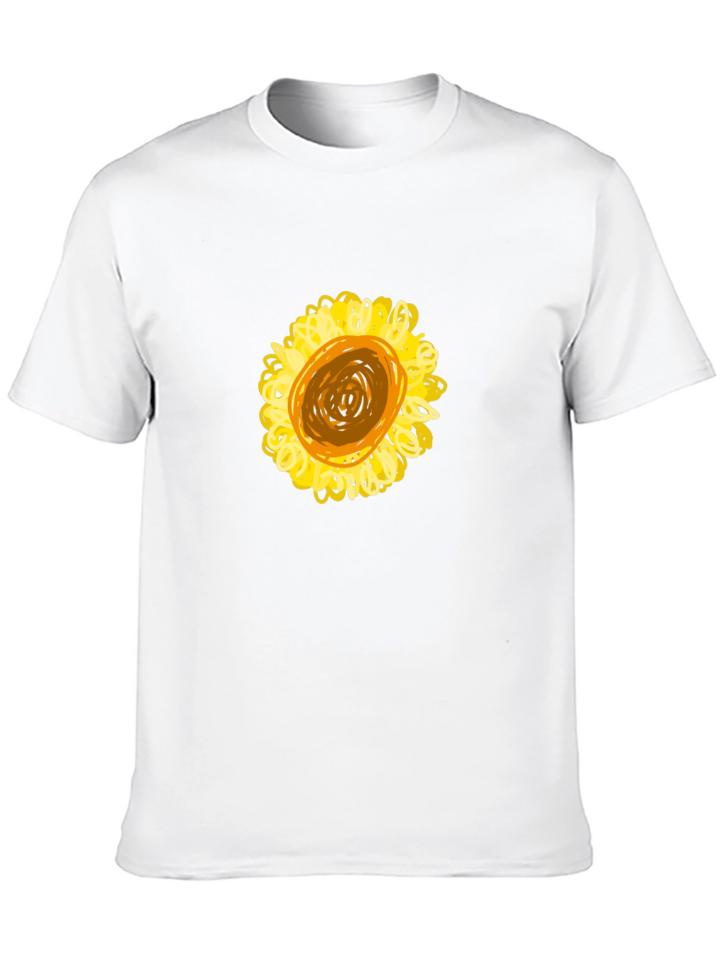Black T-Shirt with Sunflower Graphic