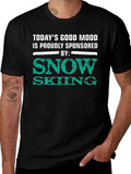Snow Skiing Sponsored Good Mood T-Shirt