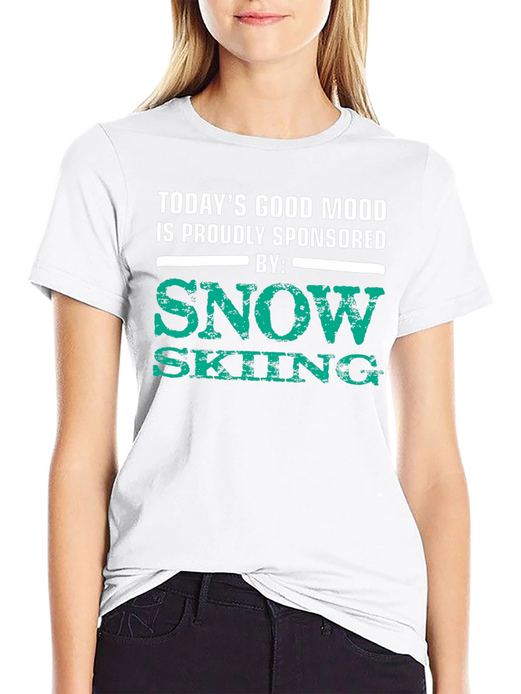 Snow Skiing Sponsored Good Mood T-Shirt