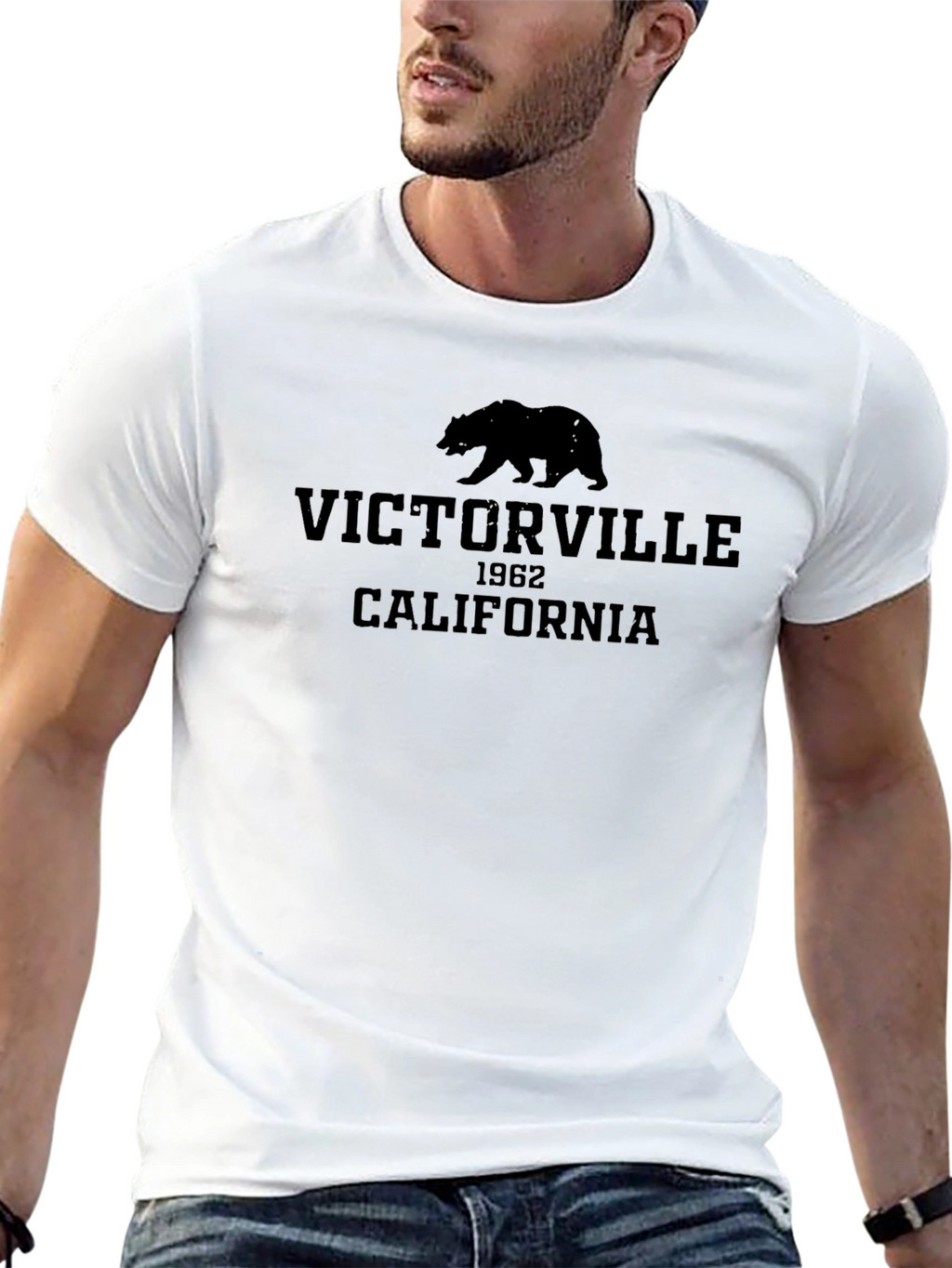 Victorville California Bear Graphic T-Shirt