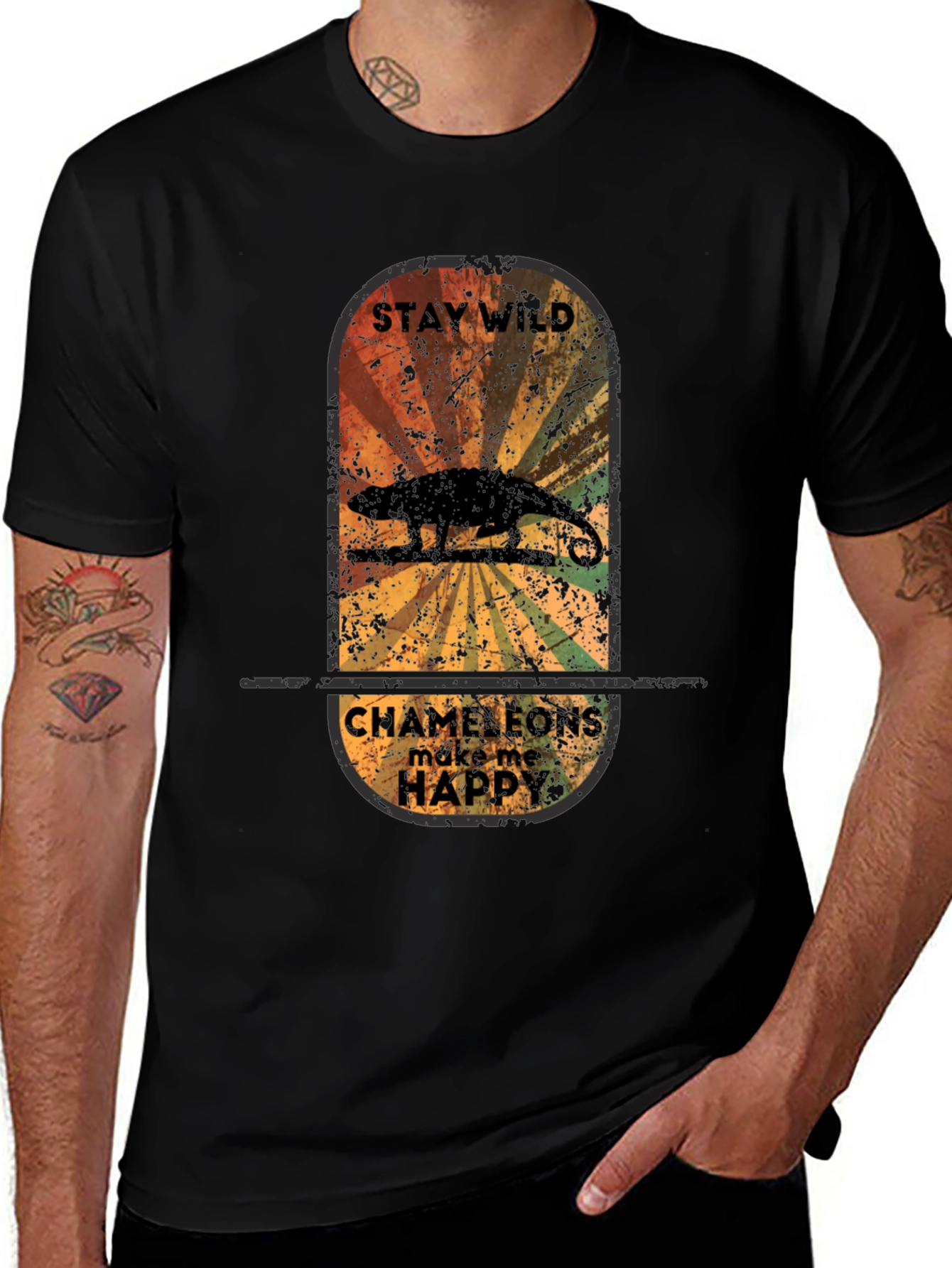 Stay Wild Chameleon Graphic Tee