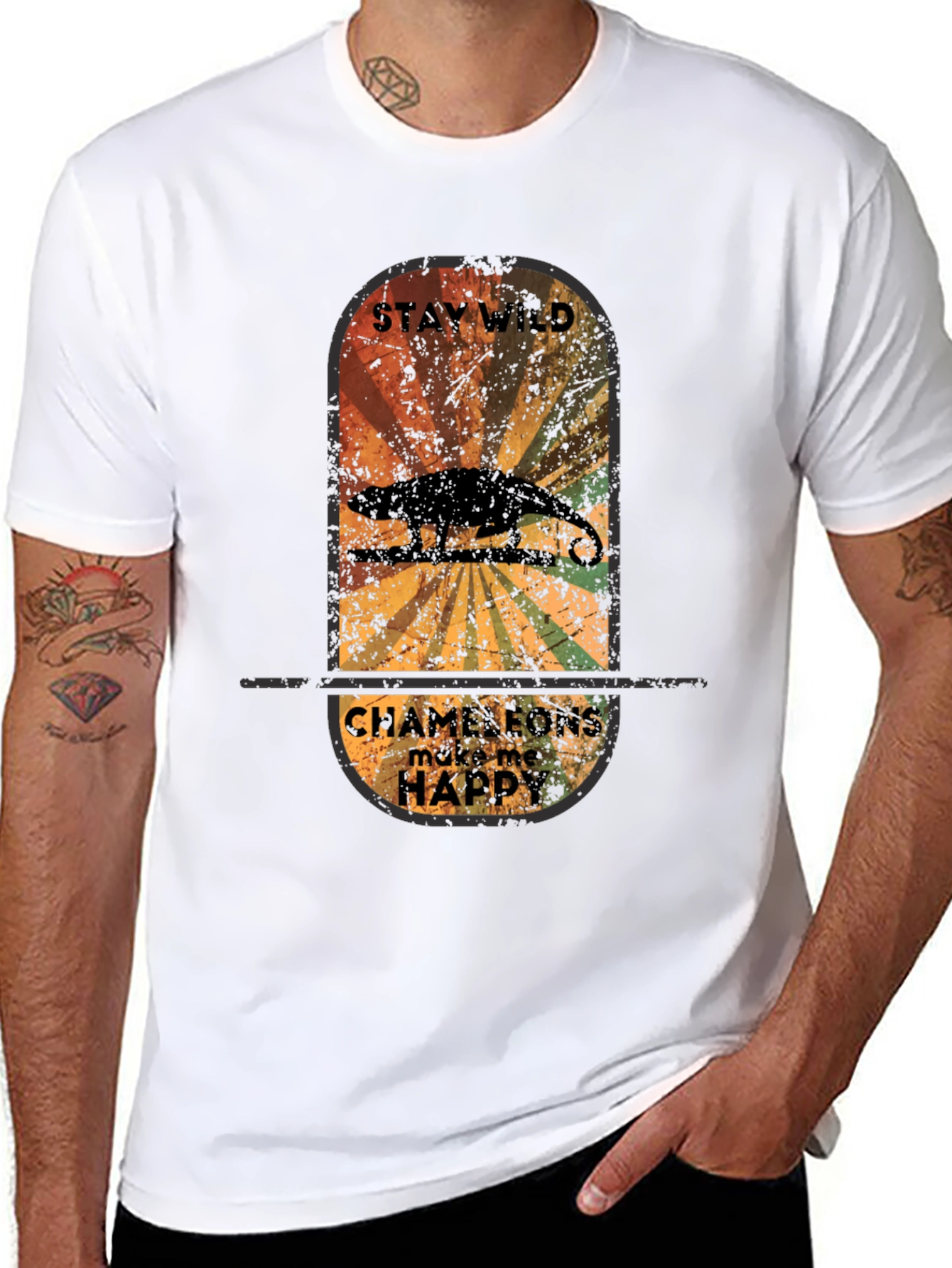 Stay Wild Chameleon Graphic Tee