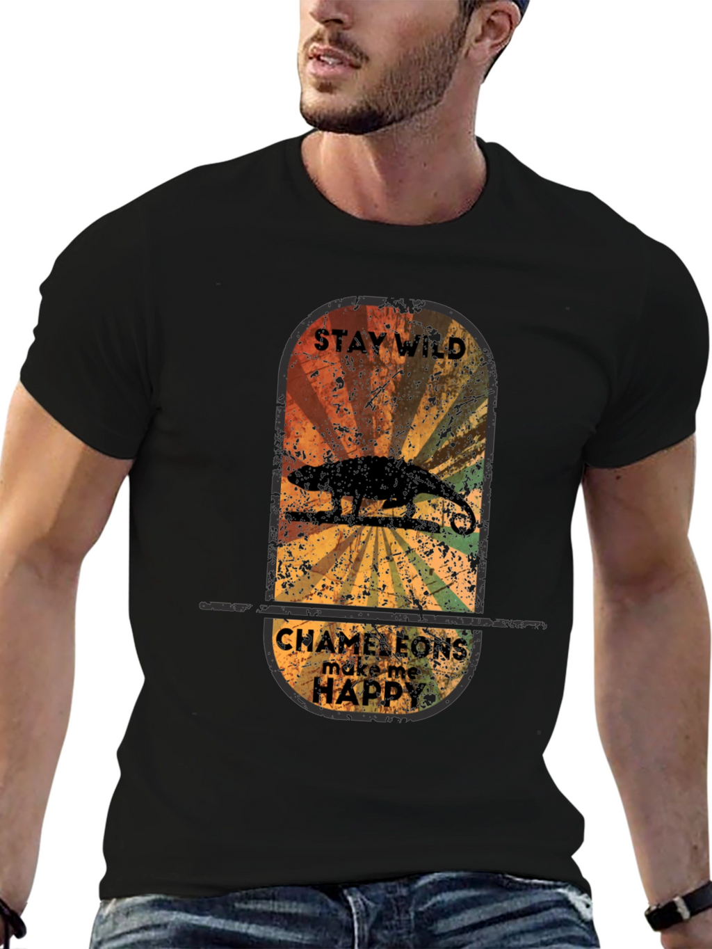 Stay Wild Chameleon Graphic Tee