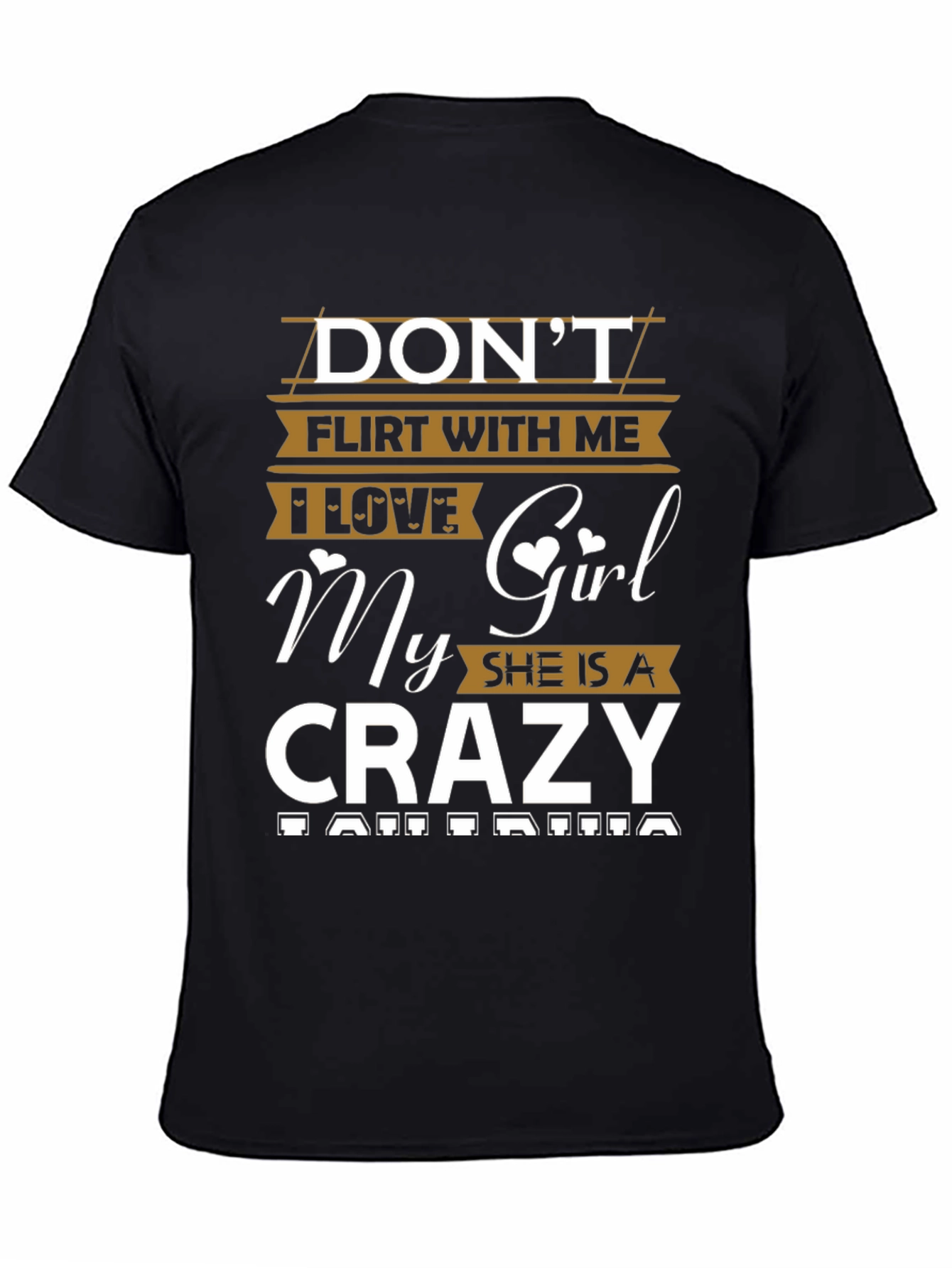 Dont Flirt Crazy Girl T-Shirt