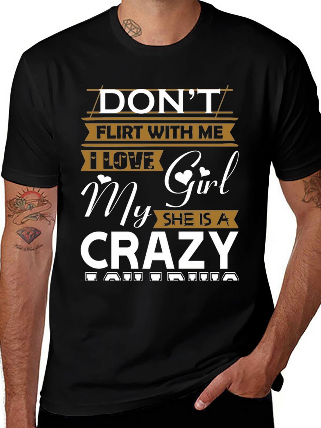 Dont Flirt Crazy Girl T-Shirt