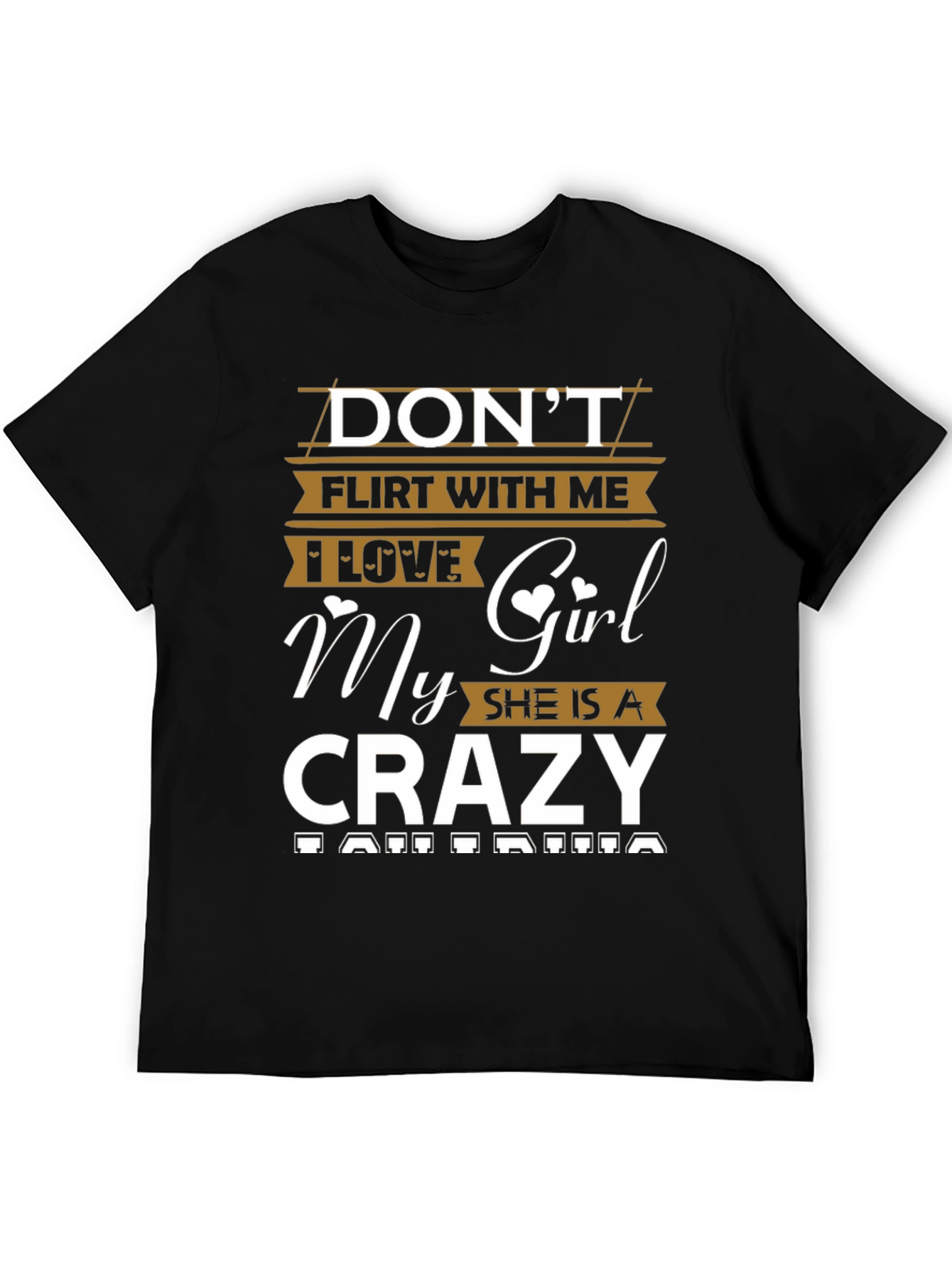 Dont Flirt Crazy Girl T-Shirt