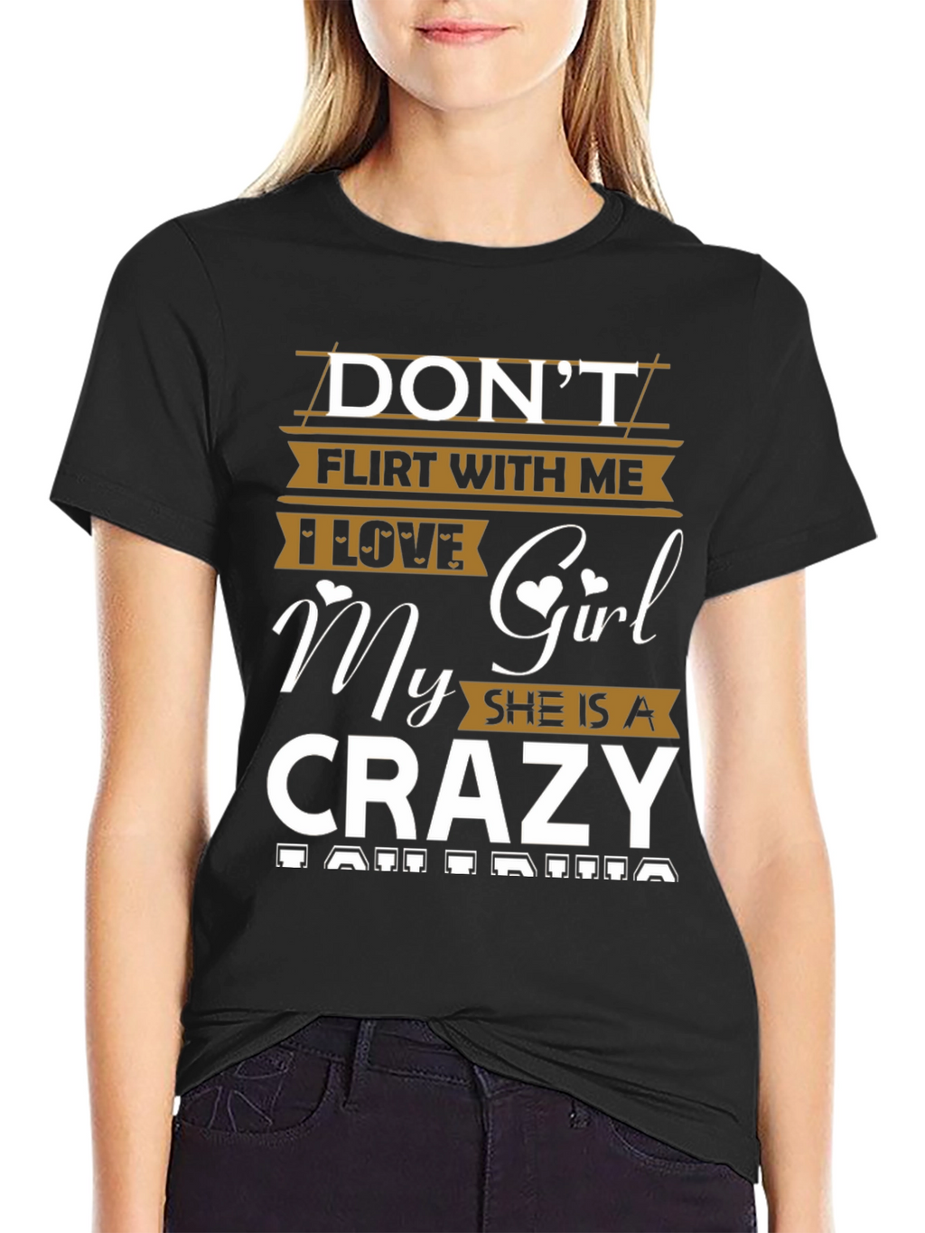 Dont Flirt Crazy Girl T-Shirt